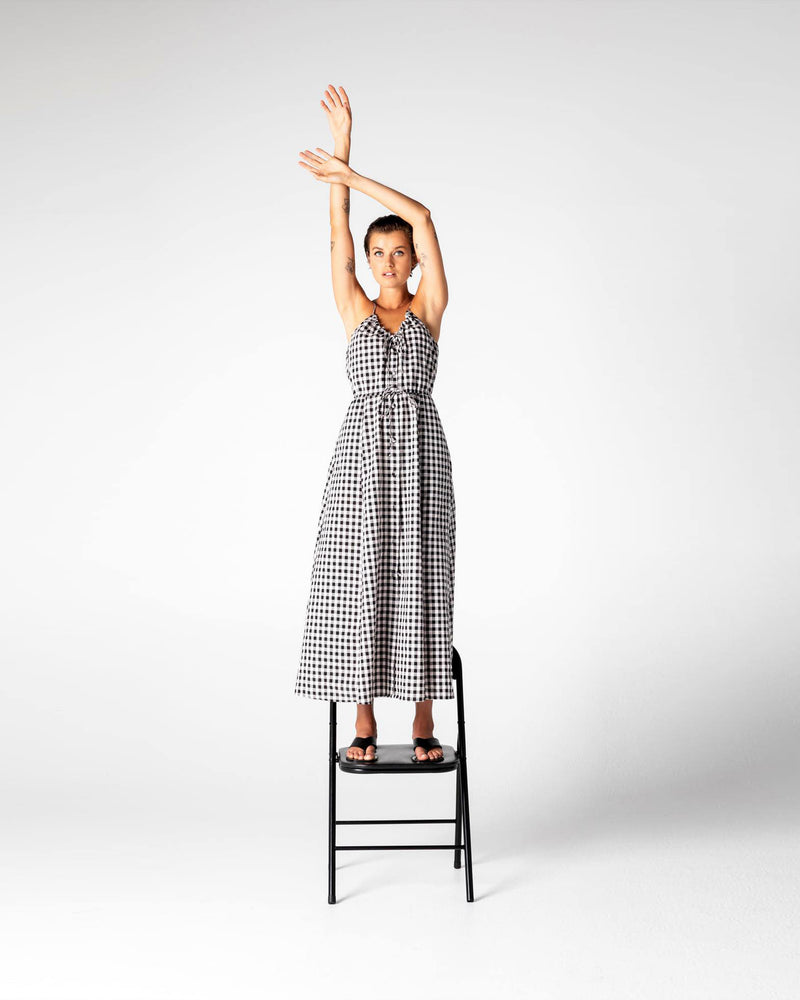 RUTH GINGHAM MAXI DRESS  TBF02351 | This piece is second hand and therefore may have visible signs of wear. But rest assured, our team has carefully reviewed this piece to ensure it is fully functional &...