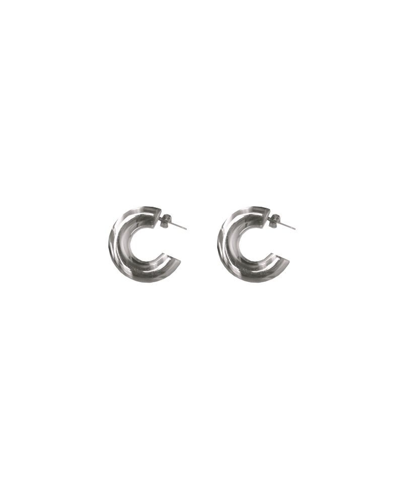 COCO HOOPS SILVER | Chunky-style silver hoops. Simple and elegant.