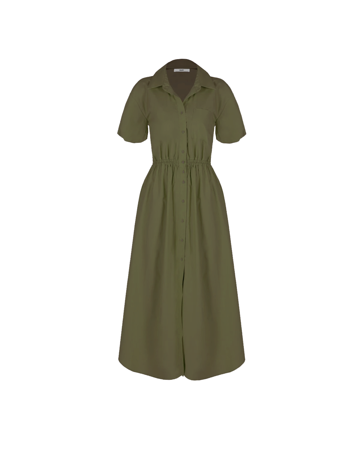 Khaki retailer maxi shirt dress