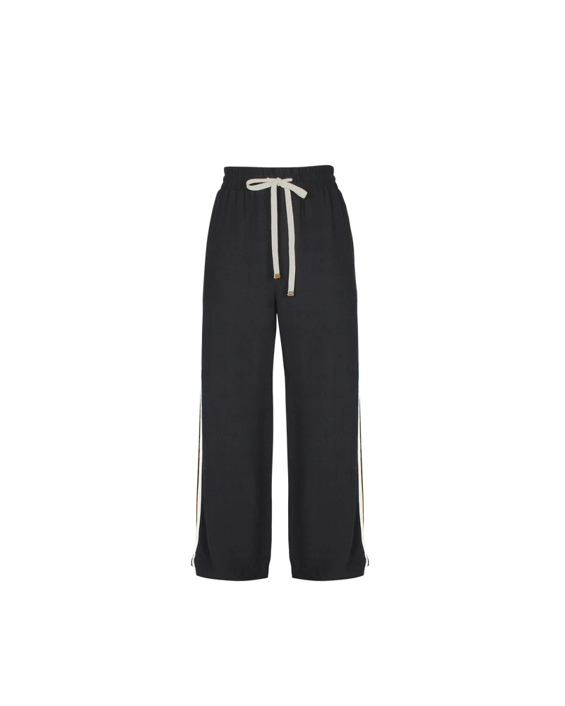 CORVETTE TROUSER PETITE BLACK | Sporty, high-waisted pant with a wide leg silhouette. An all-time RUBY favourite.