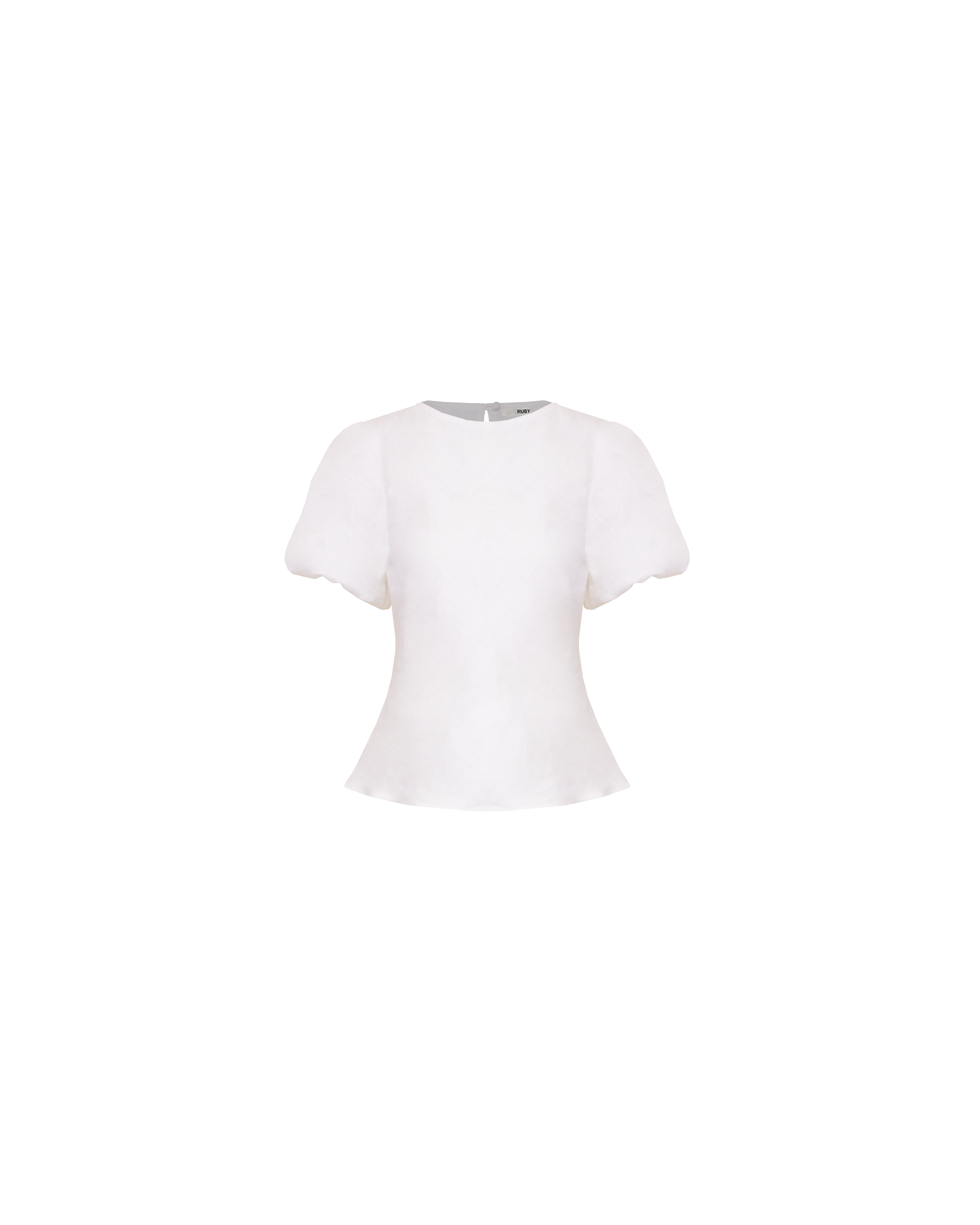 KENDALL LINEN TOP WHITE RUBY