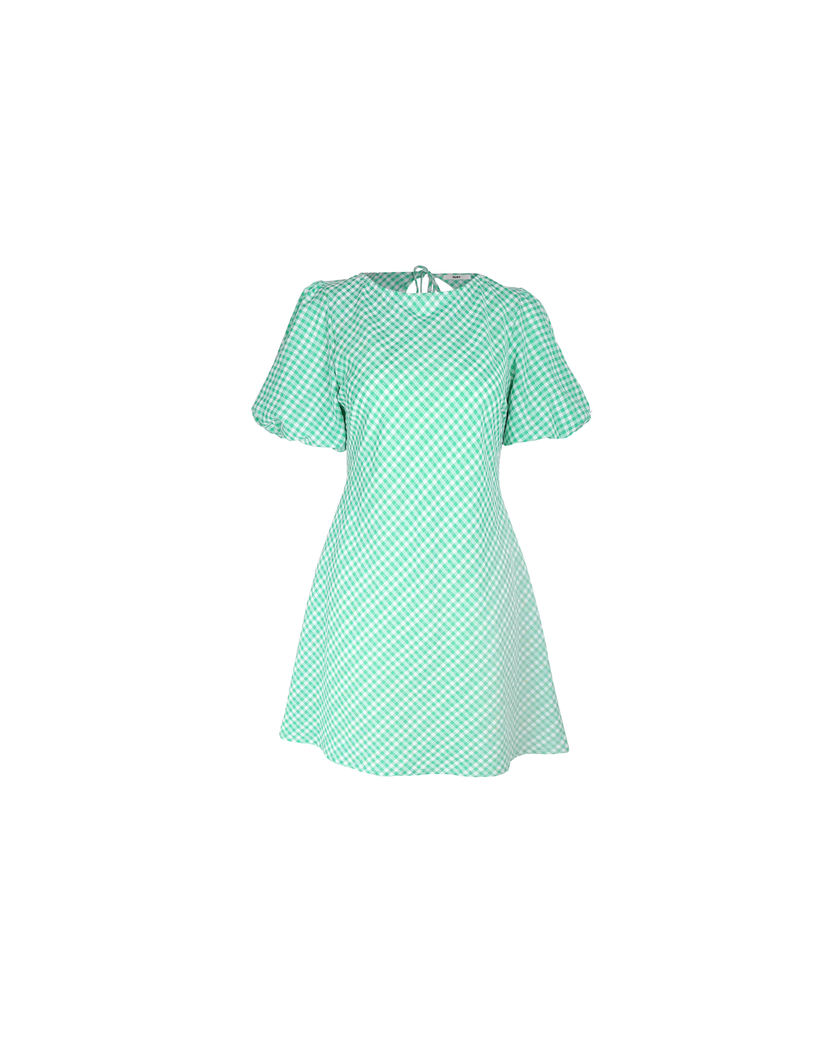 KENDALL GINGHAM MINI DRESS GREEN GINGHAM | RUBY KENDALL GINGHAM MINI DRESS GREEN GINGHAM | RUBY