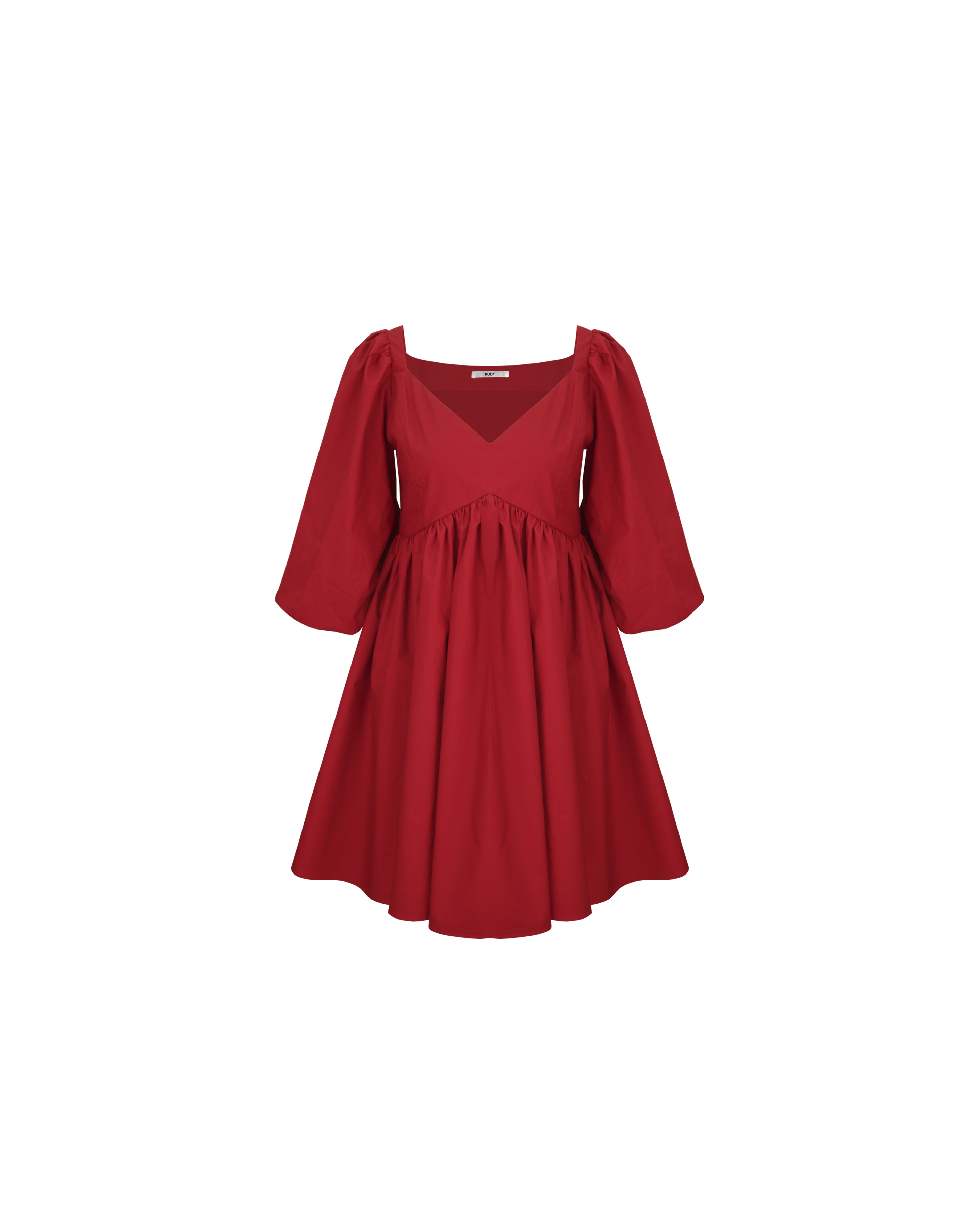 strapless open back dress NONI MINI DRESS GARNET