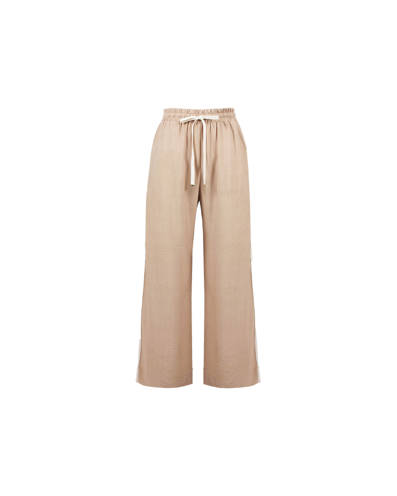 CORVETTE TROUSER PETITE CAMEL | Sporty, high waisted pant with a wide leg silhouette. An all-time RUBY favourite in a classic camel colourway and petite length.