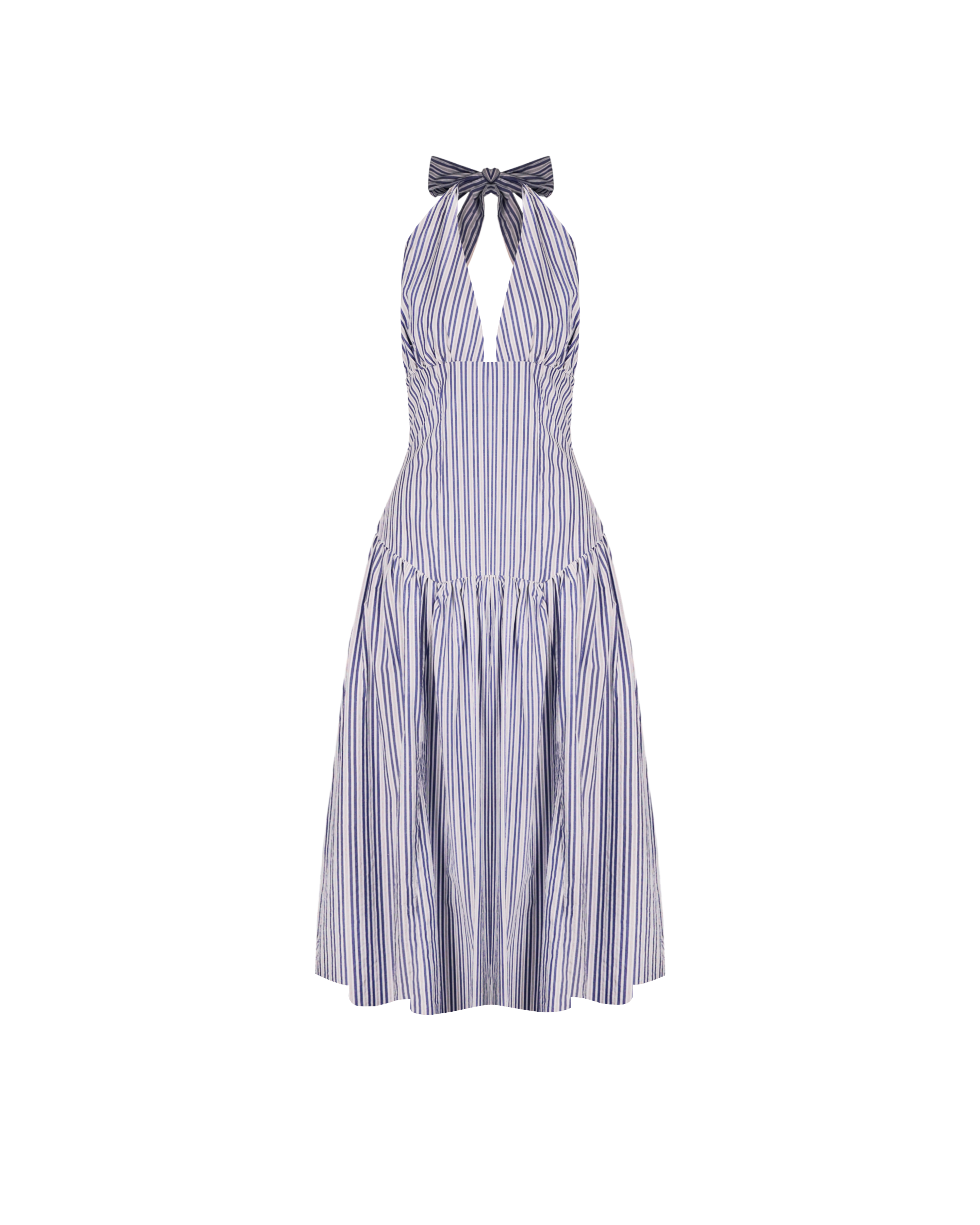RELAXE HALTER DRESS NAVY STRIPE | RUBY RELAXE HALTER DRESS NAVY STRIPE | RUBY