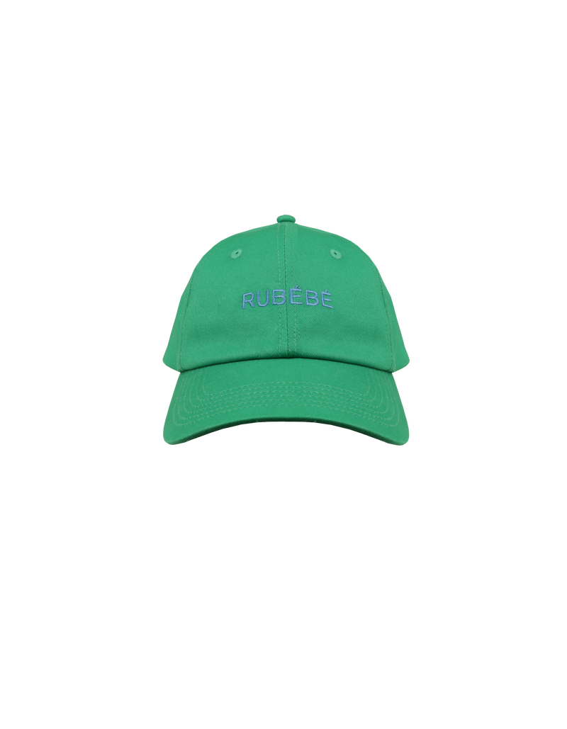 RUBEBE CAP GREEN | The perfect finishing touch to any outfit, introducing our new Rubebe embroidered cap. A burgundy cotton with contrasting colour 'RUBEBE' embroidered on the front.
