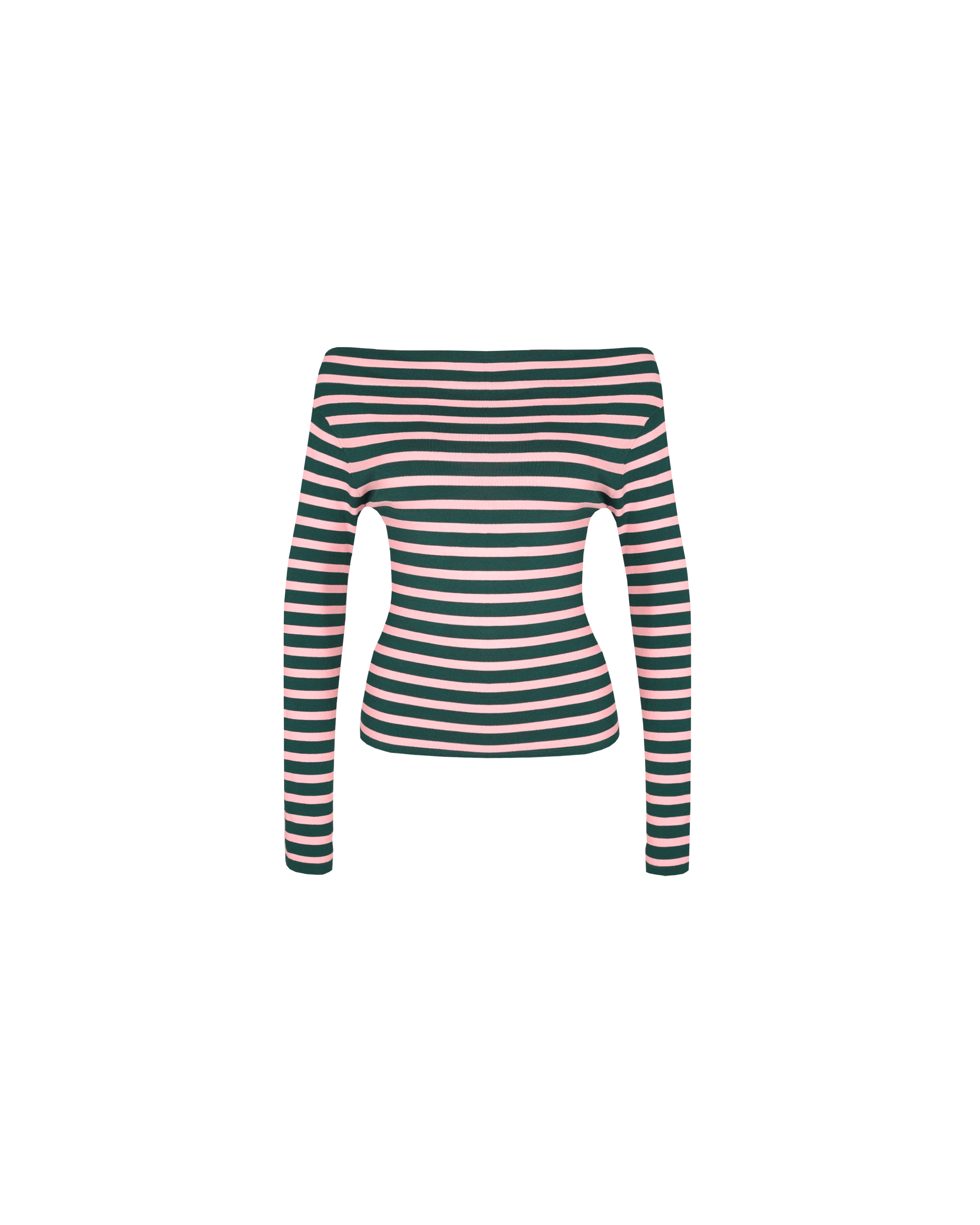EMMA KNIT LONG SLEEVE PINK FOREST STRIPE | RUBY