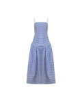 TRULLI MAXI DRESS COBALT GINGHAM