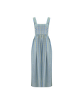 TULIP MAXI DRESS BLUE YELLOW CHECK