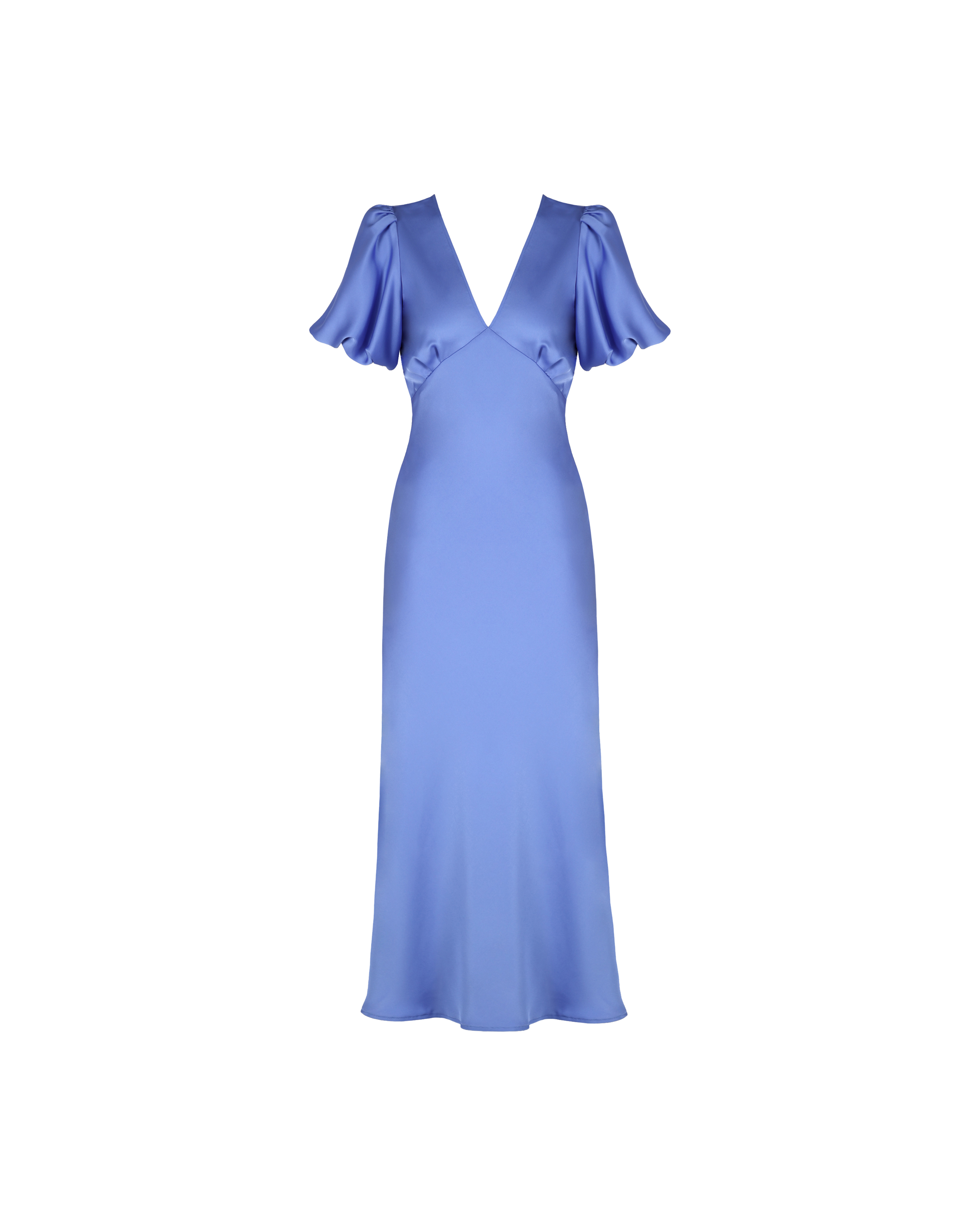 UMA SATIN DRESS PERIWINKLE | RUBY 