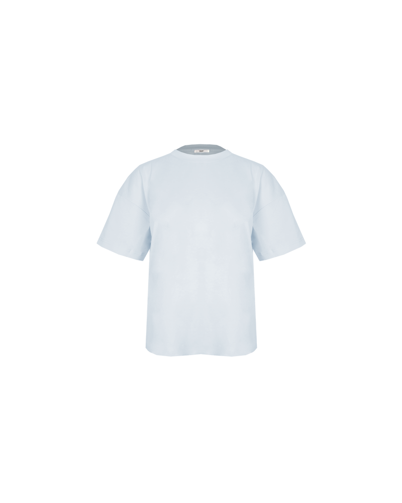 VANILLA T-SHIRT BABY BLUE | This tee will fast become your go-to, with its boxy-fit and on the hip length. Designed in a super soft brushed cotton knit.