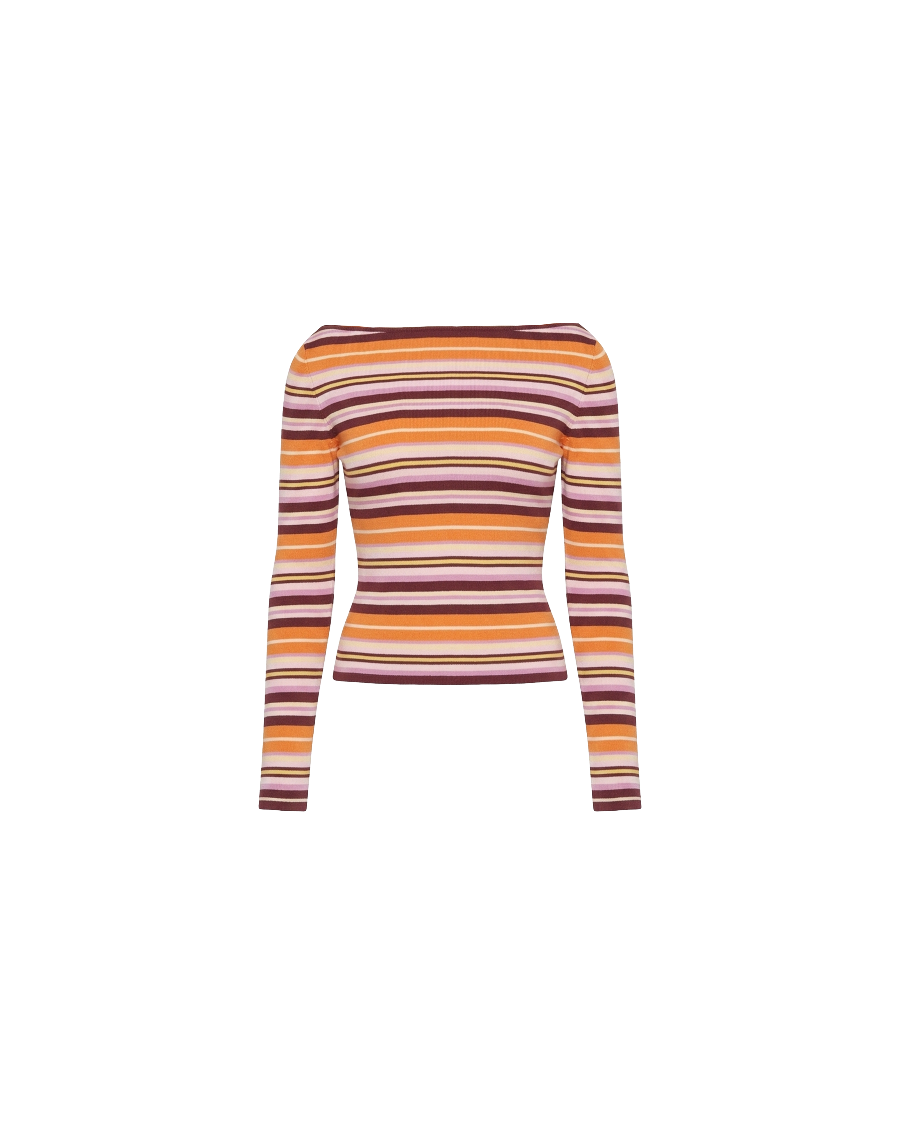 EMMA KNIT LONG SLEEVE BERRY RIPPLE STRIPE | RUBY