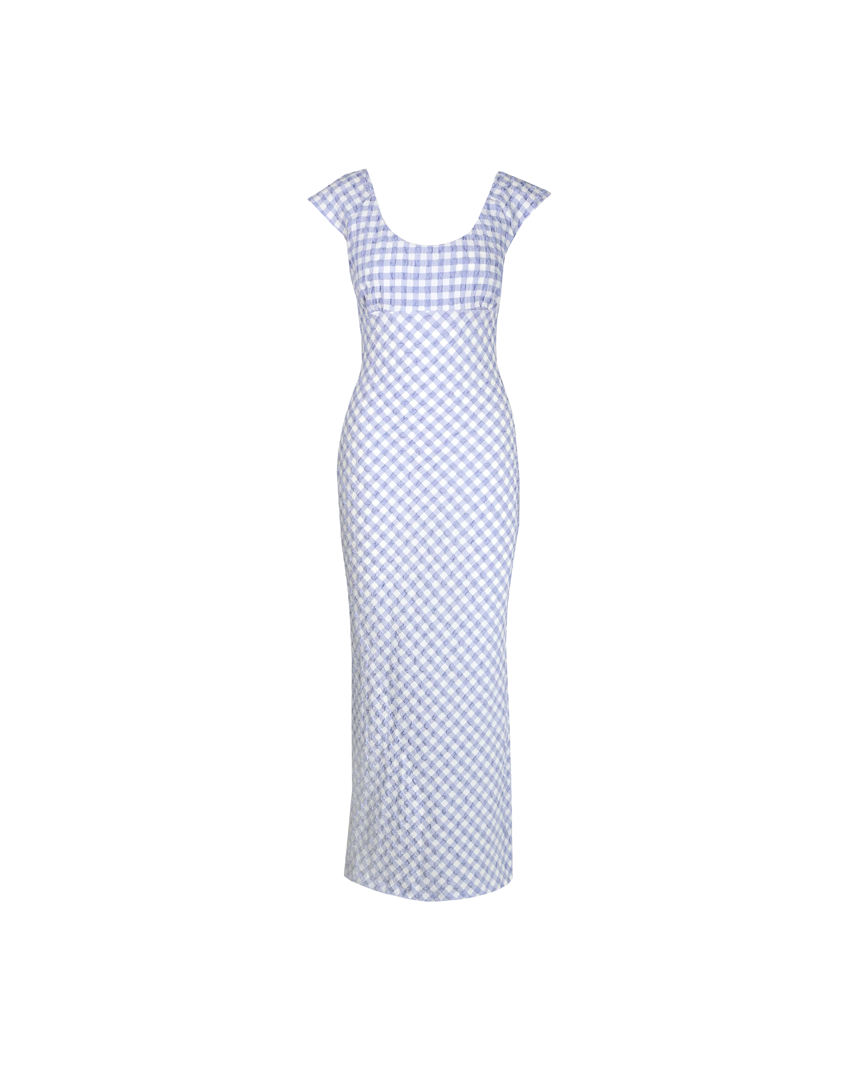 PRISM MIDI DRESS PERIWINKLE GINGHAM PRISM MIDI DRESS PERIWINKLE GINGHAM