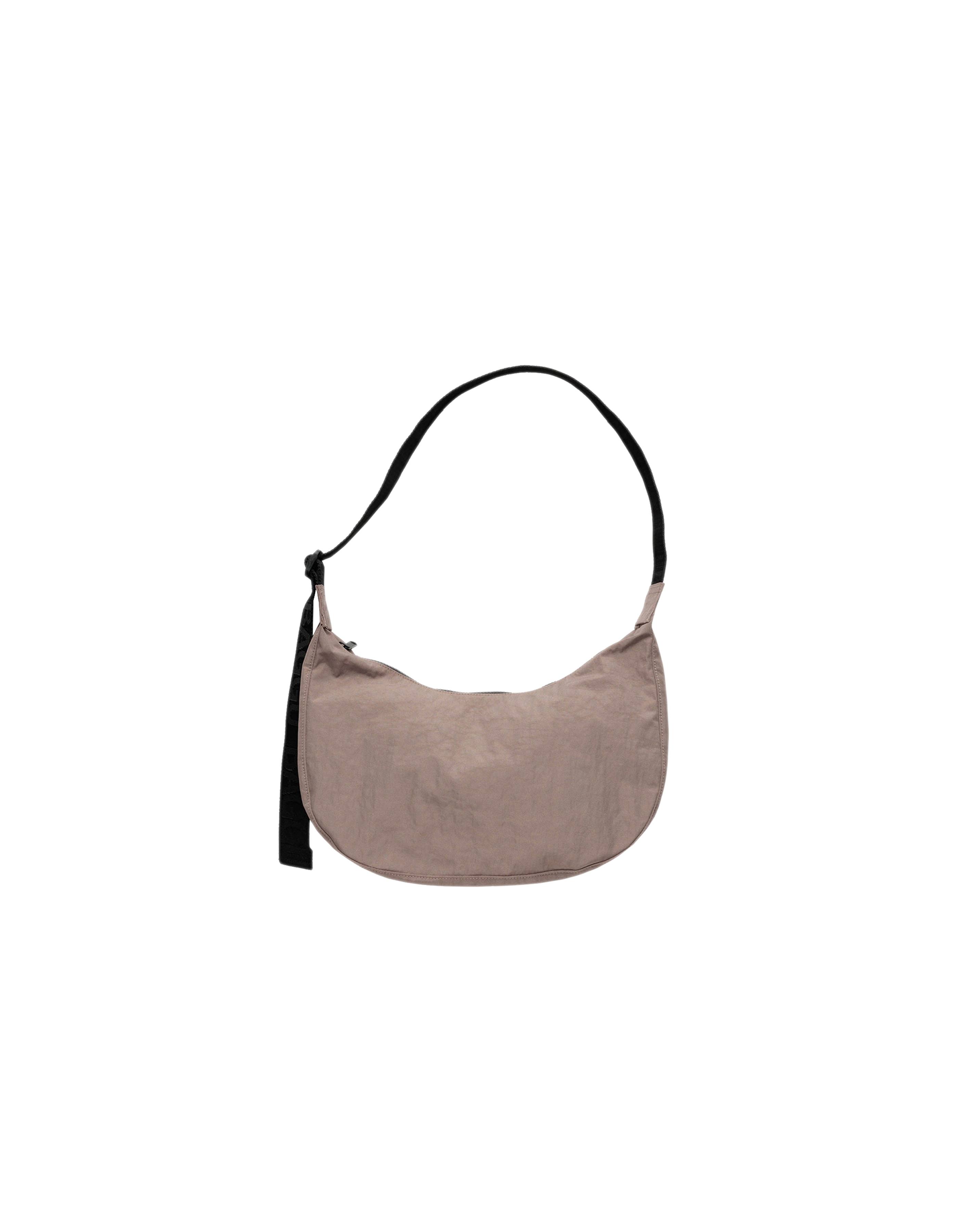 MEDIUM NYLON CRESCENT BAG TAUPE RUBY