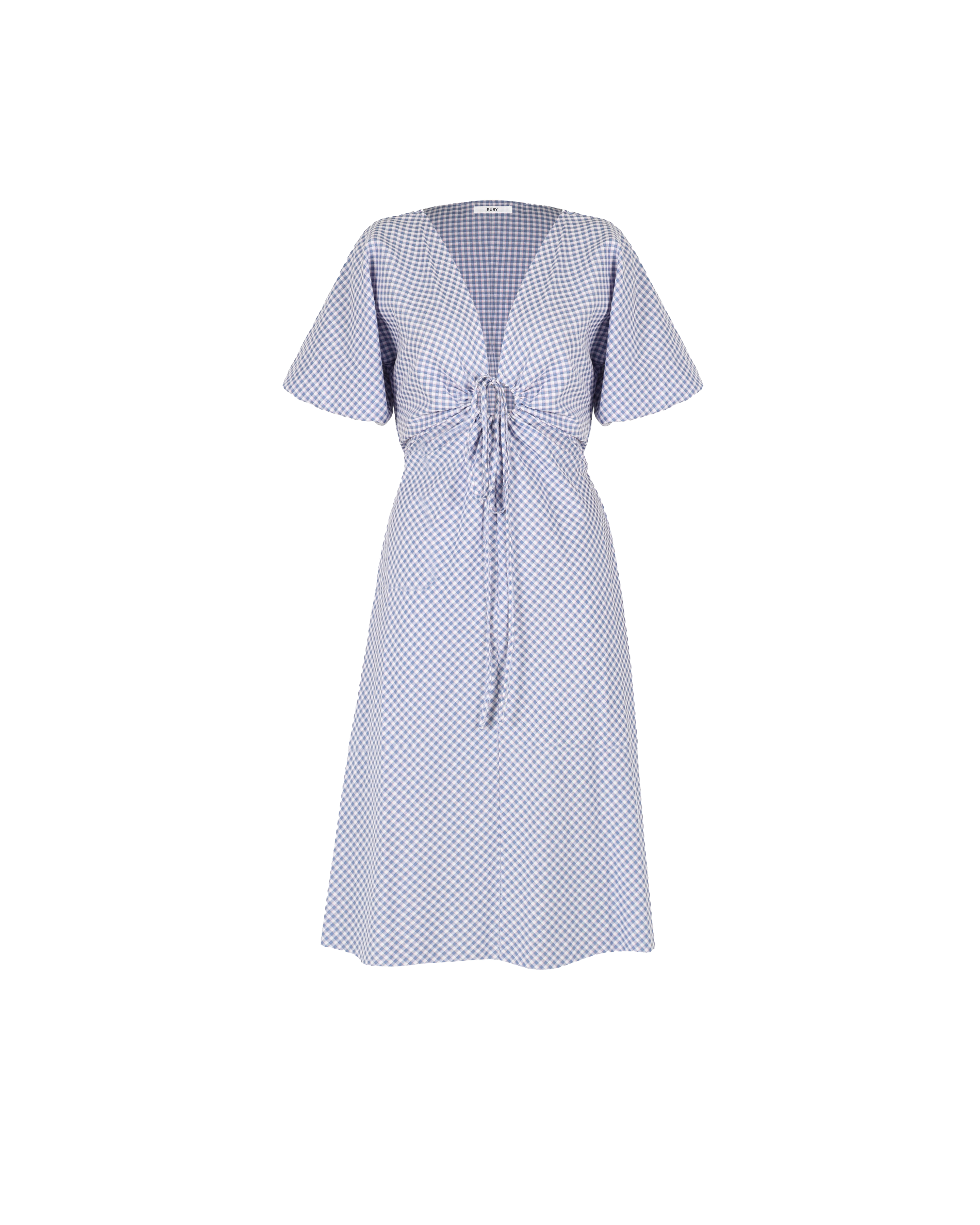 blue fitted maxi dress Lindy Blue Fitted Open Back Maxi Dress with Versatile Neckline main image 1
