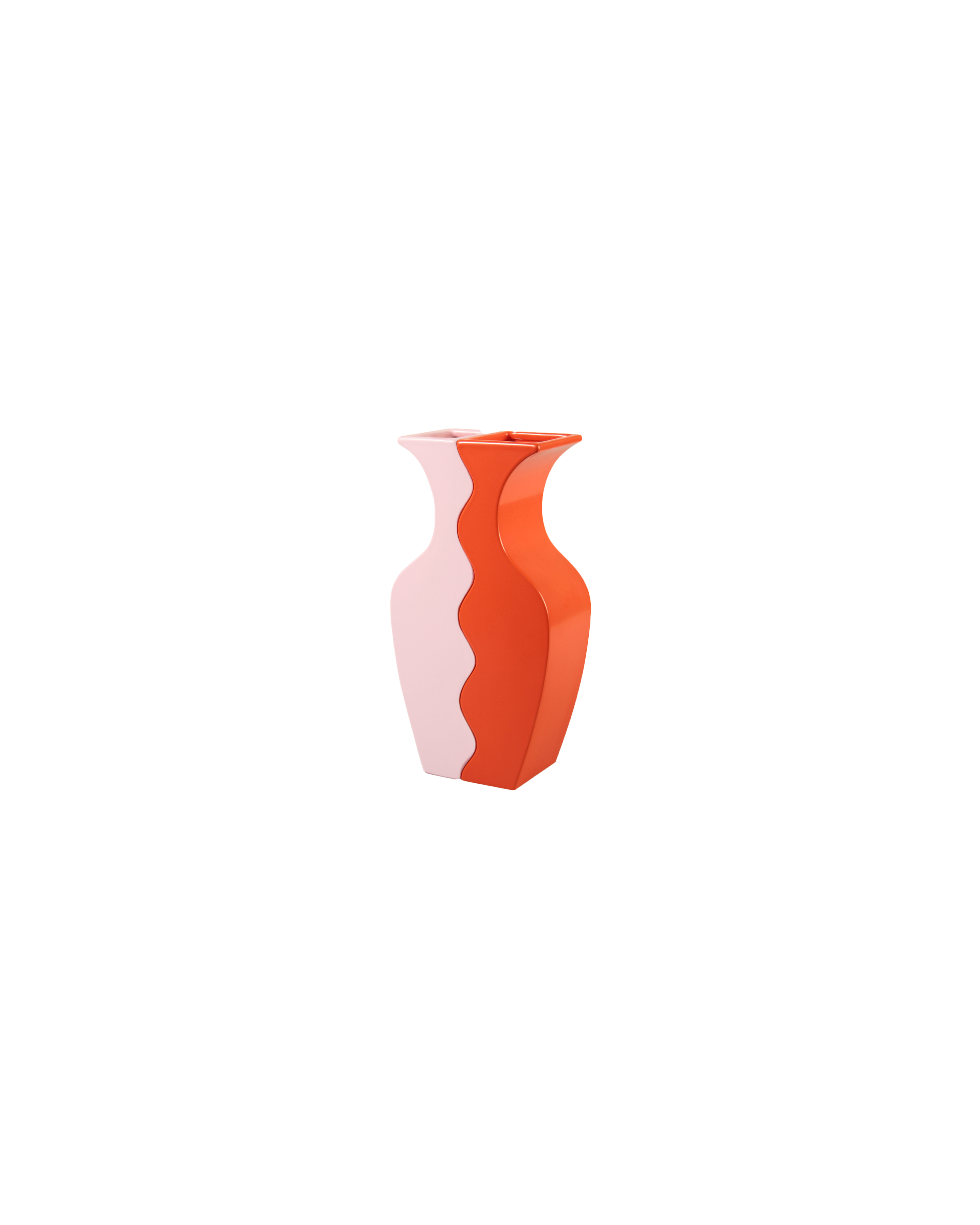 VASE WAVE SET OF 2 MULTI RUBY