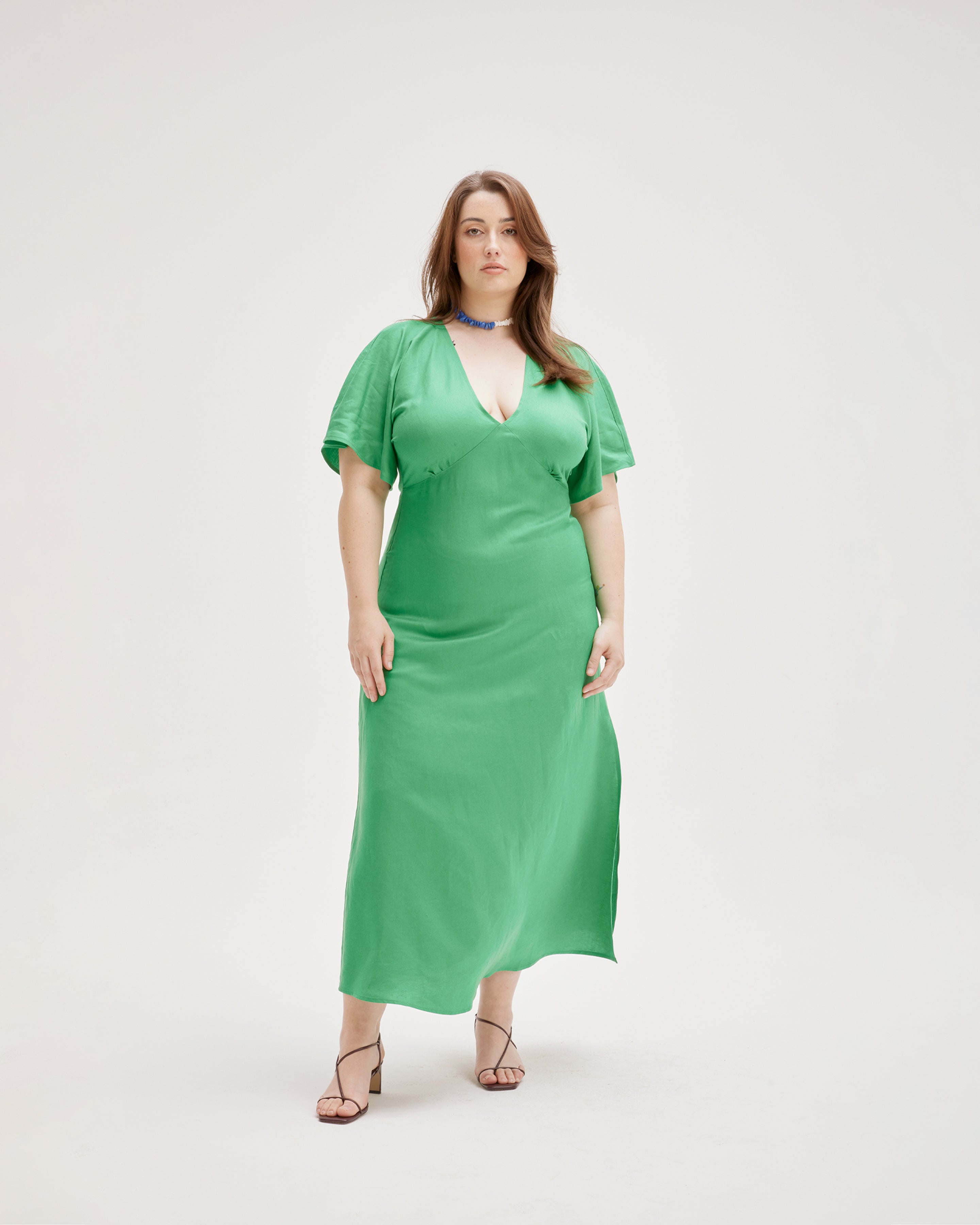 MATEA LINEN DRESS PARAKEET MATEA LINEN DRESS PARAKEET