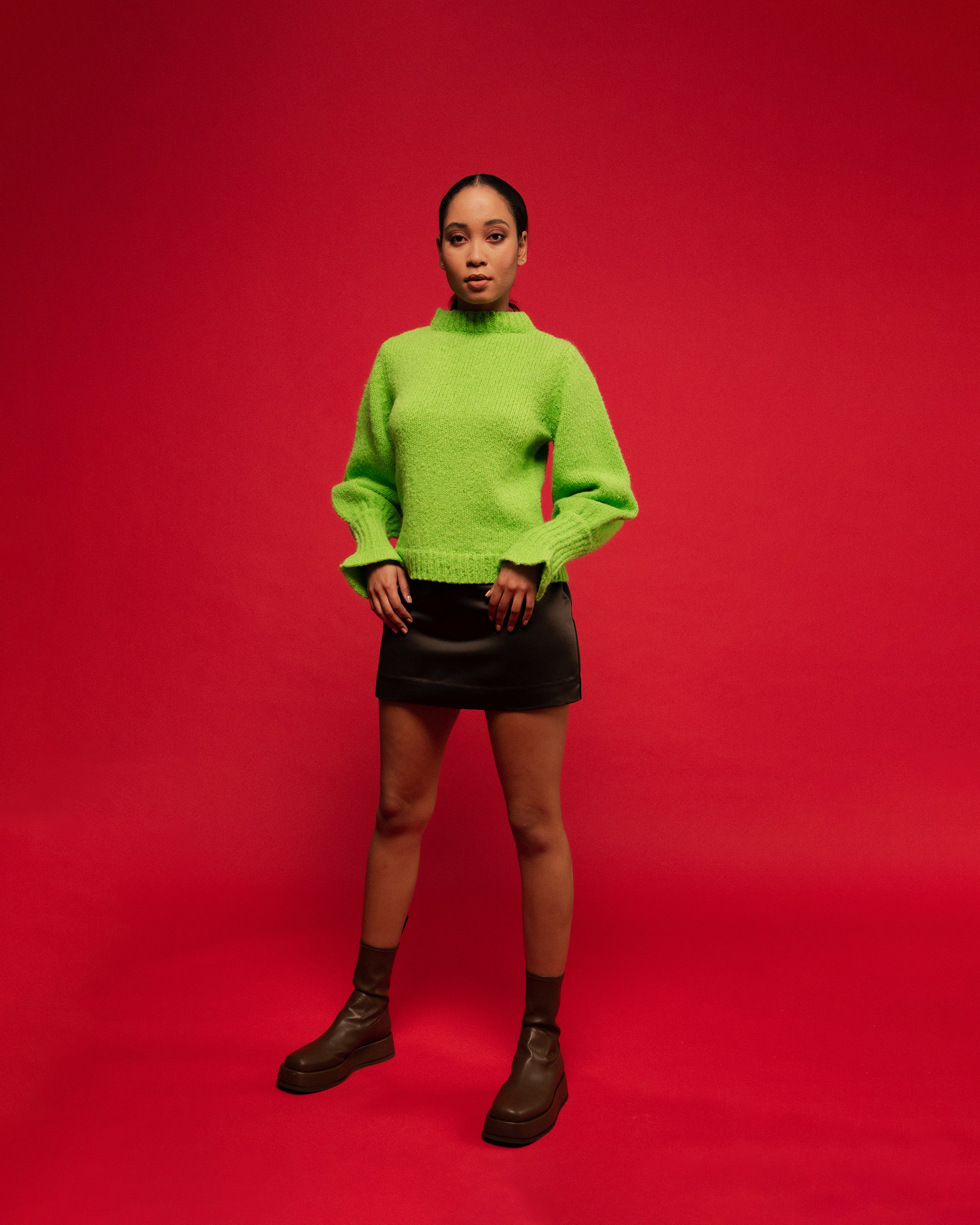 MATILDA II SWEATER LIME - Main Image