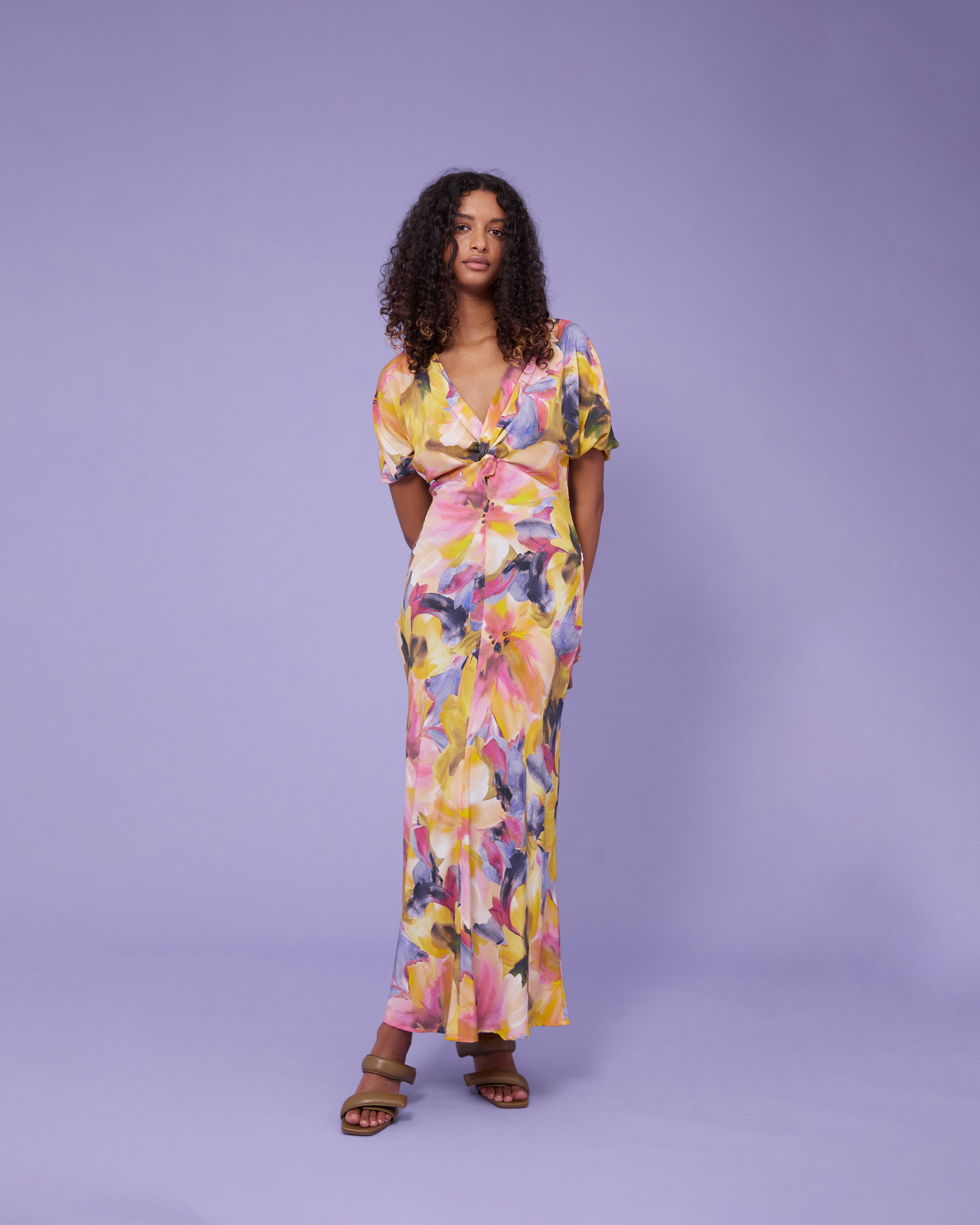 MAUDE SILK DRESS FLORAL | RUBY MAUDE SILK DRESS FLORAL | RUBY