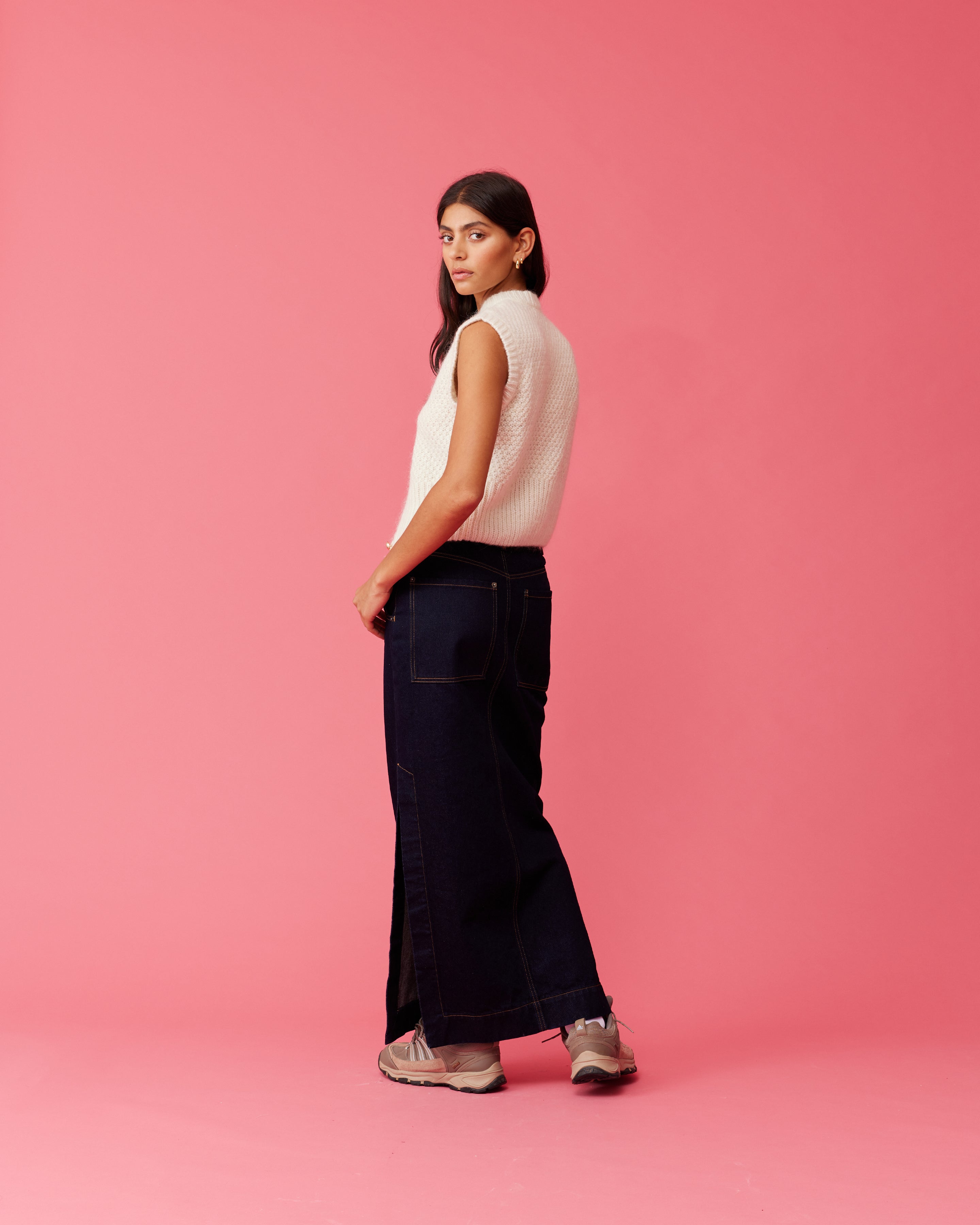 SODA DENIM SKIRT UNWASHED | RUBY