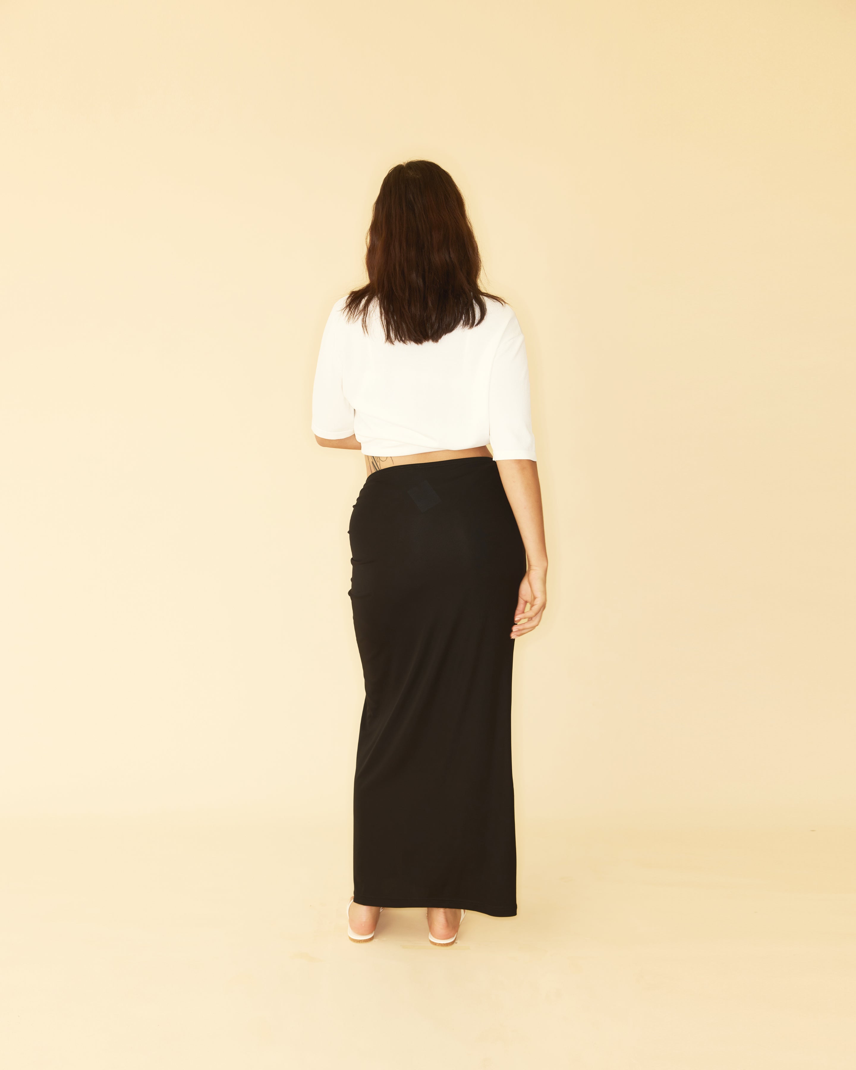 FLIP KNIT SKIRT BLACK | RUBY