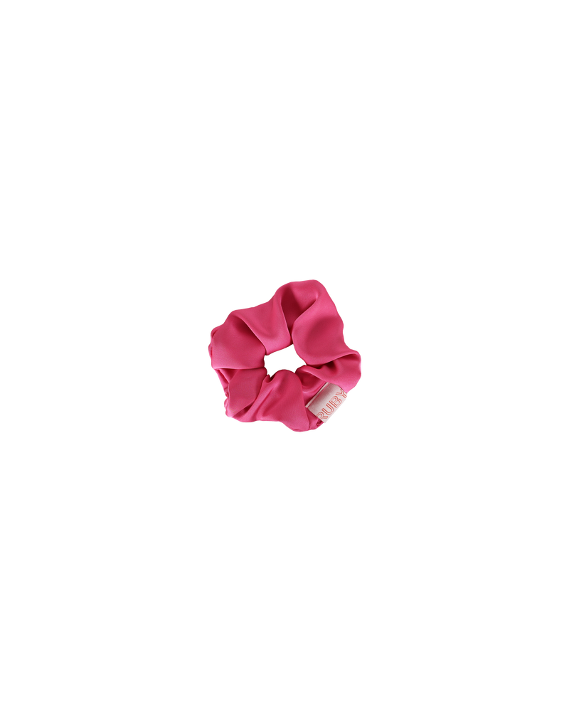 SABRINA SCRUNCHIE HOT PINK | Small scrunchie made from the offcuts of our Spring 22 collection.