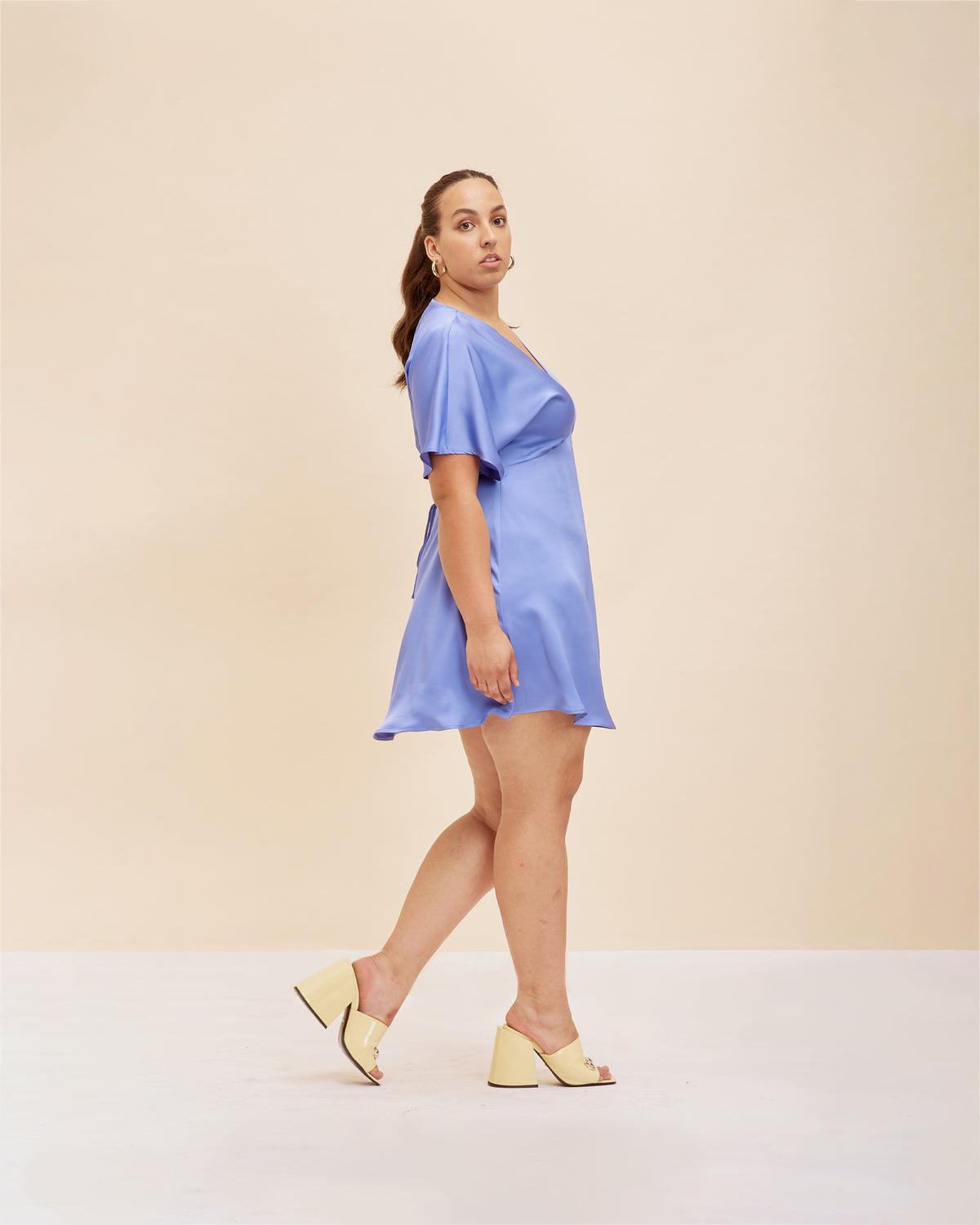 BETTINA SATIN MINI DRESS PERIWINKLE | RUBY BETTINA SATIN MINI DRESS PERIWINKLE | RUBY