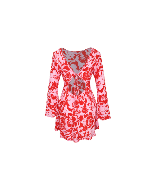 BOBBI SILK MINIDRESS CHERRY FLORAL - Main Image