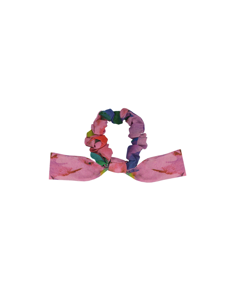 BOW SCRUNCHIE DREAM FLORAL | Bow scrunchie made from offcuts from our Dreamstate 2023 collection.