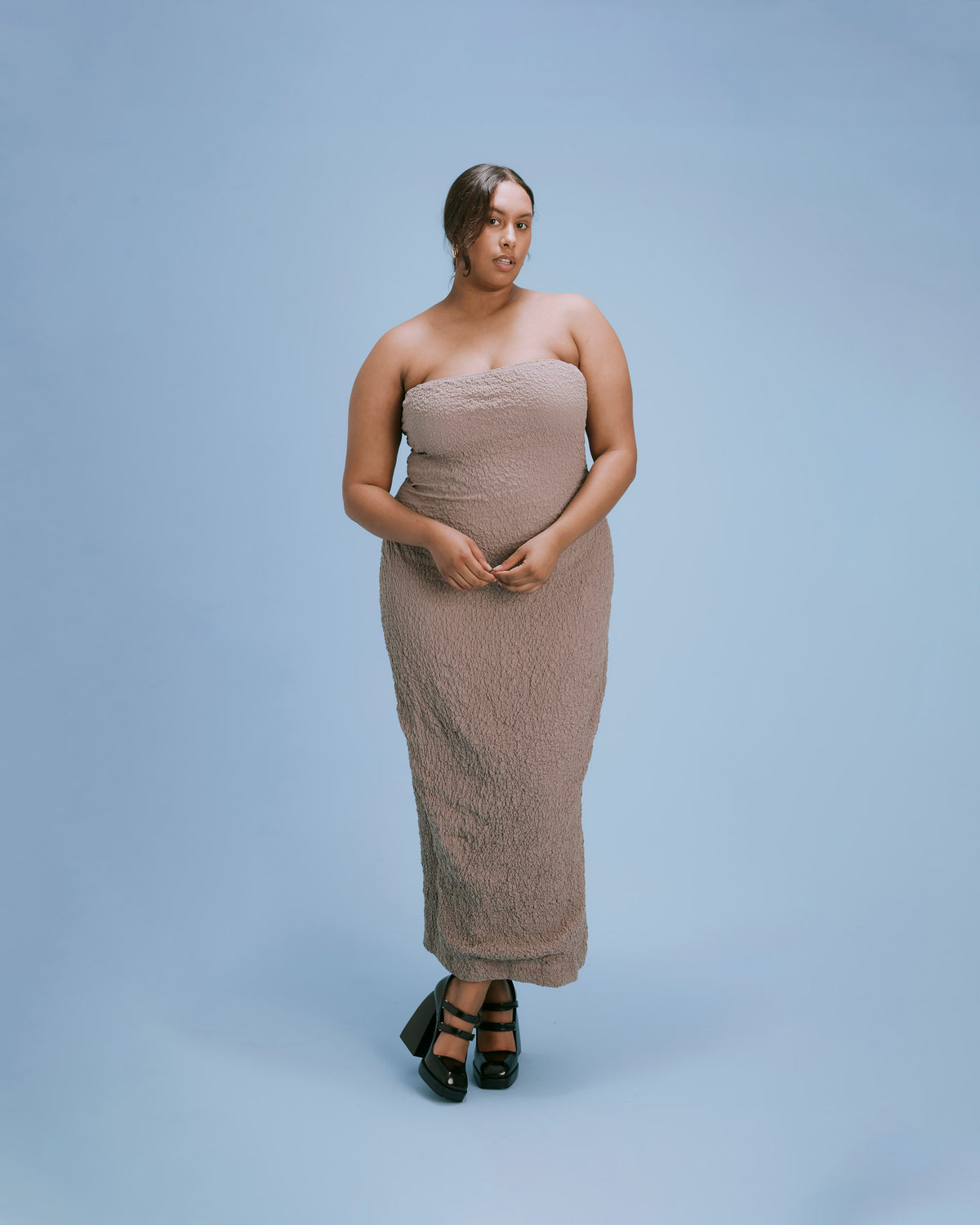 BUBBLE DRESS TAUPE | RUBY BUBBLE DRESS TAUPE | RUBY