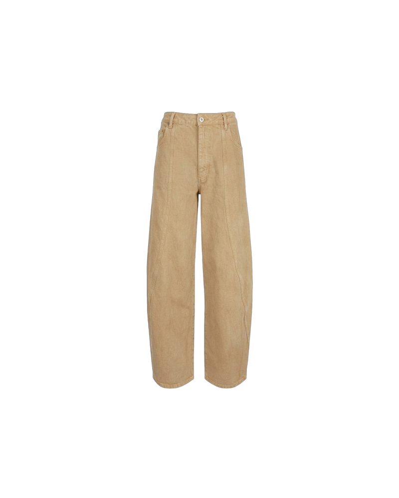 BUZZ JEAN SANDWASH | Your new everyday go-to, the Buzz Jean is a barrel-leg style pant, designed in a sandwash denim. Sits mid-waisted and features panel detailing down the front that wraps to the side seam.