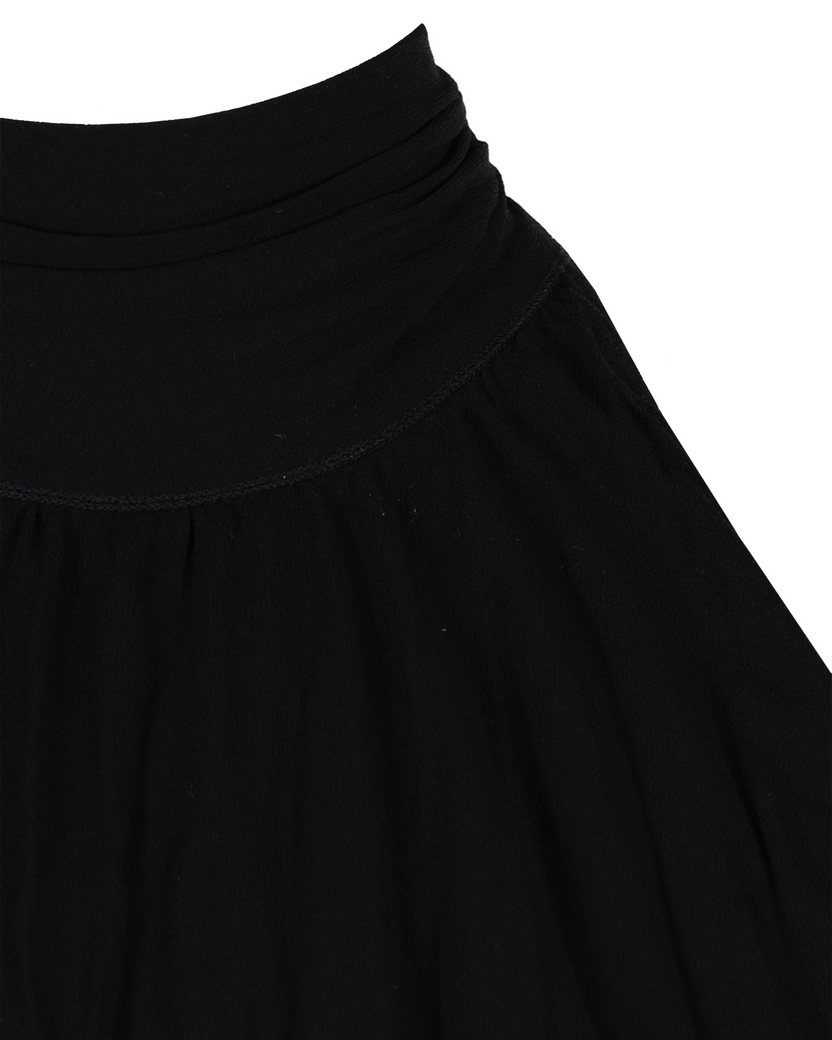 CASCADE CRUSH GOWN BLACK | RUBY