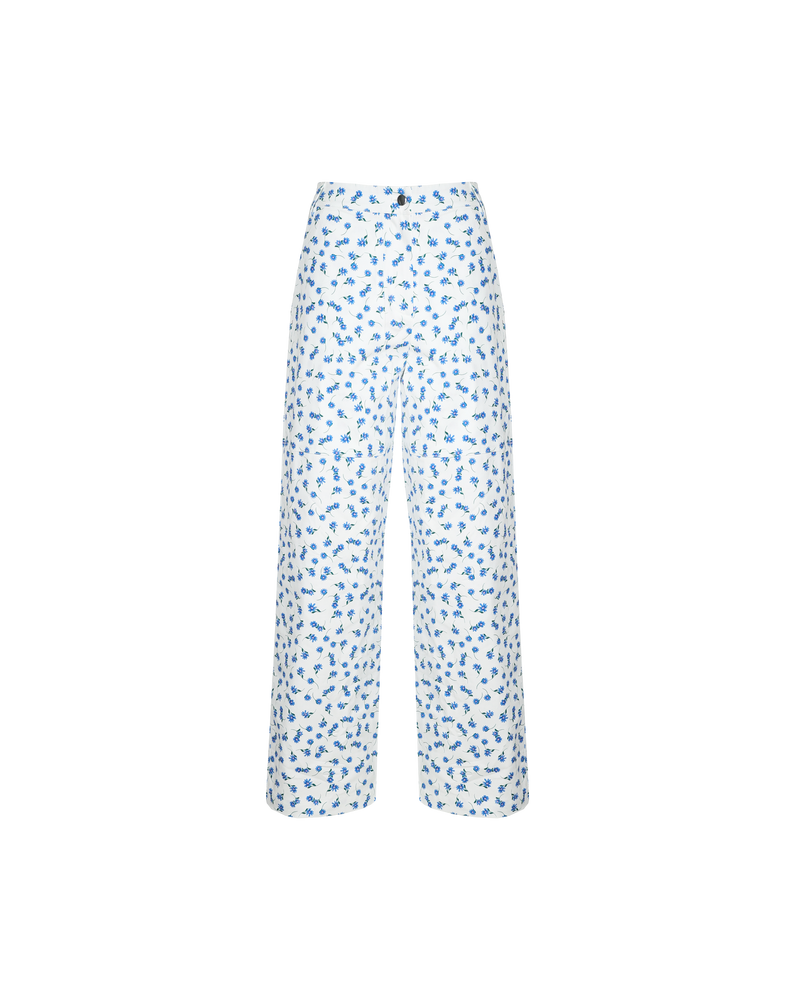 CECE PANT DITZY FLORAL | High-waisted cotton drill pants designed in a RUBY exclusive ditzy floral print. A wider, straight leg and cuffed hem gives these pants a relaxed vintage vibe. Pair with the Cece...