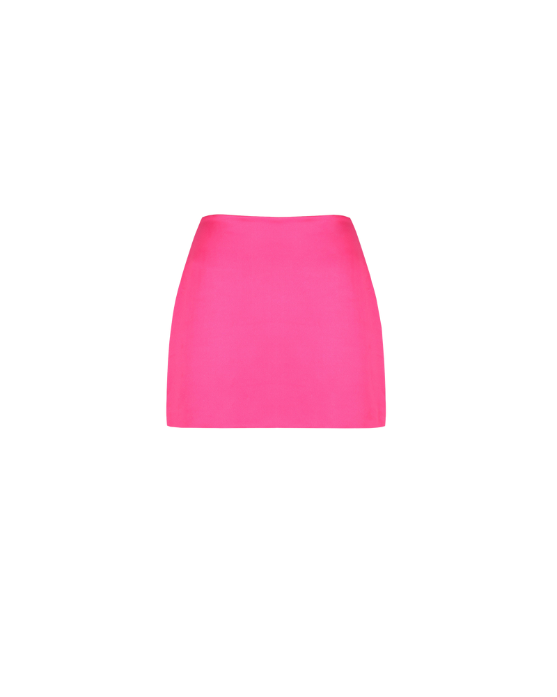 CHER SATIN MINI SKIRT SUPER PINK | 