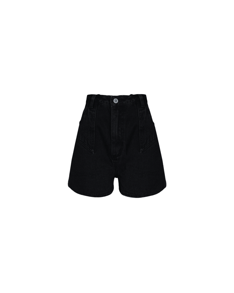 CLOVER DENIM SHORT All Black | Our classic high waisted denim short in black, made in a soft washed denim, ready for easy strides and warm weather. It isn't Rubette summer without the Clover Short. Please...