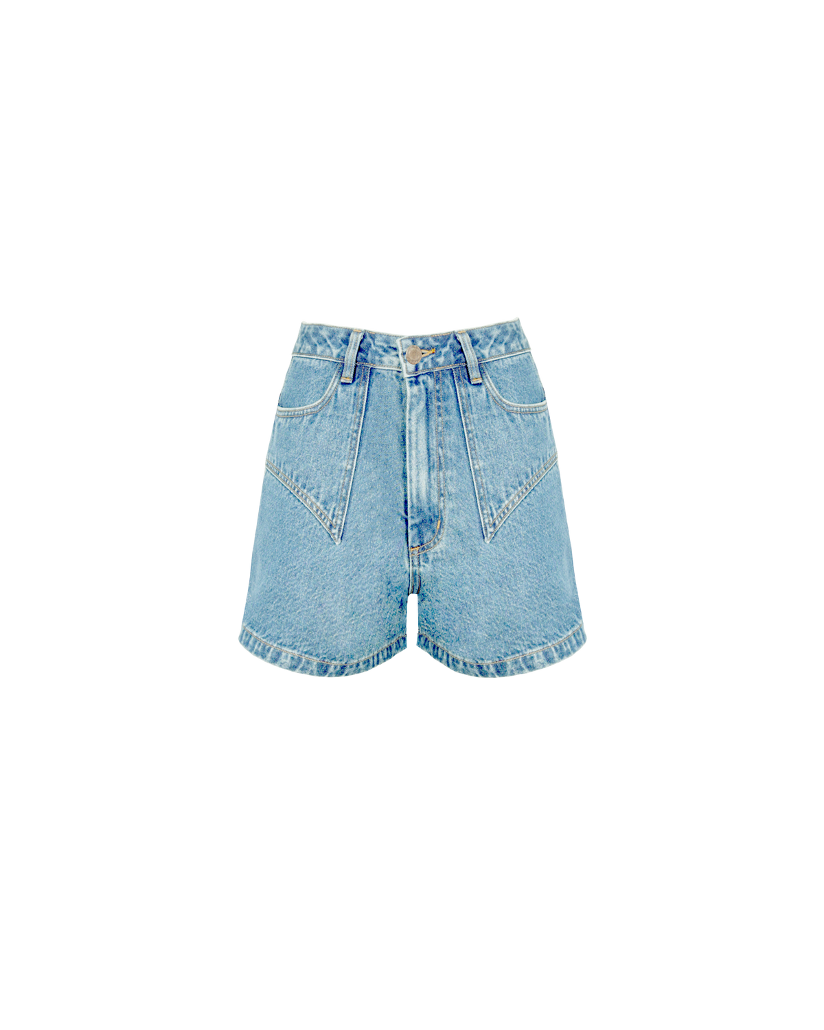 CLOVER DENIM SHORT NINETIES | Our classic high waisted denim short, made in a soft washed lightweight nineties blue denim, ready for easy strides and warm weather. It isn't a Rubette summer without the Clover Short. 
