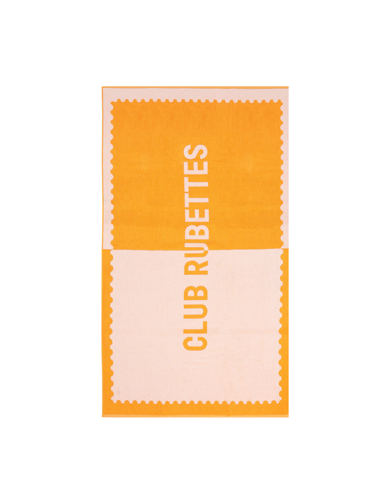 CLUB RUBETTES BEACH TOWEL MARIGOLD/CREAM | 