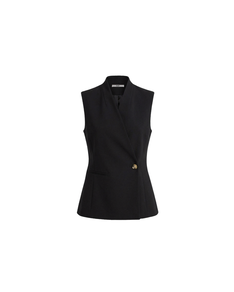 COCO VEST BLACK | The newest addition to our Coco Story, meet the Coco Vest. Designed for warmer months and layering, designed in a black, mid-weight suiting fabric. Pair with your favourite denim or suit trouser for an effortlessly polished look. Part of our...