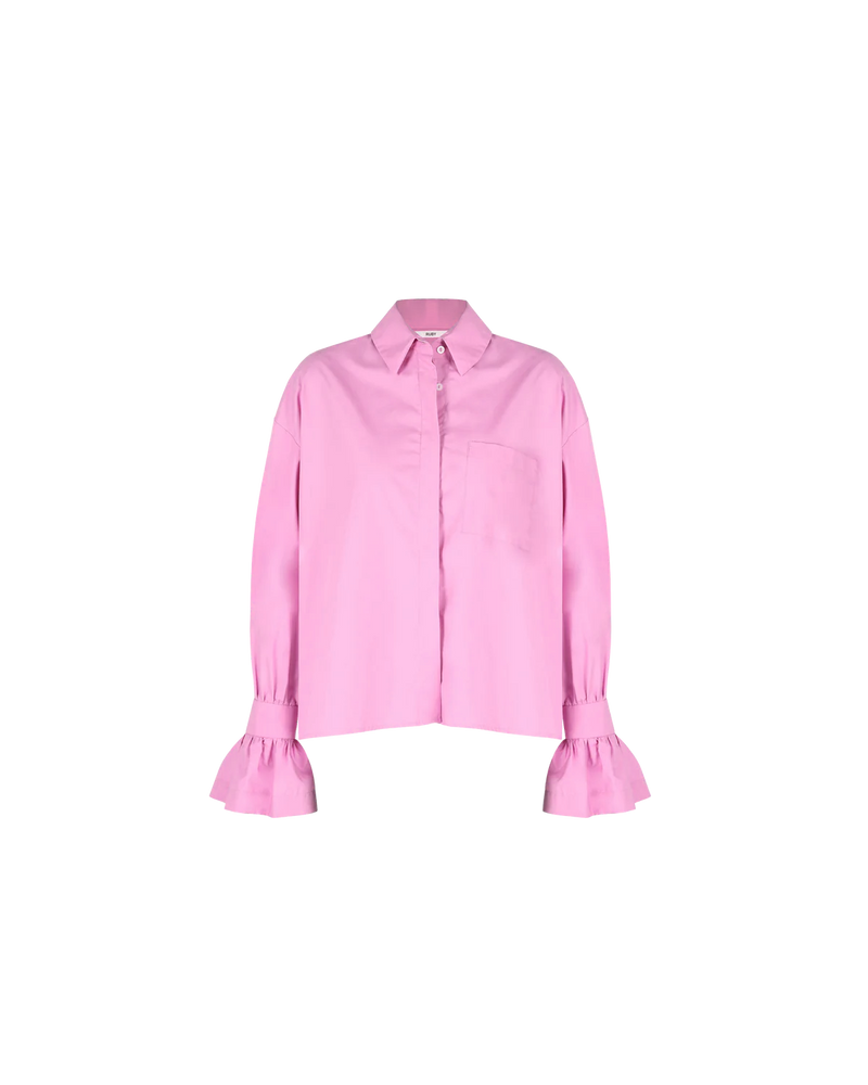 COMET SHIRT ORCHID | Boxy shaped shirt that sits longer through the back with fluted cuff detailing cut in a crisp pink orchid cotton. Designed to be a stand out, the fabric of this...