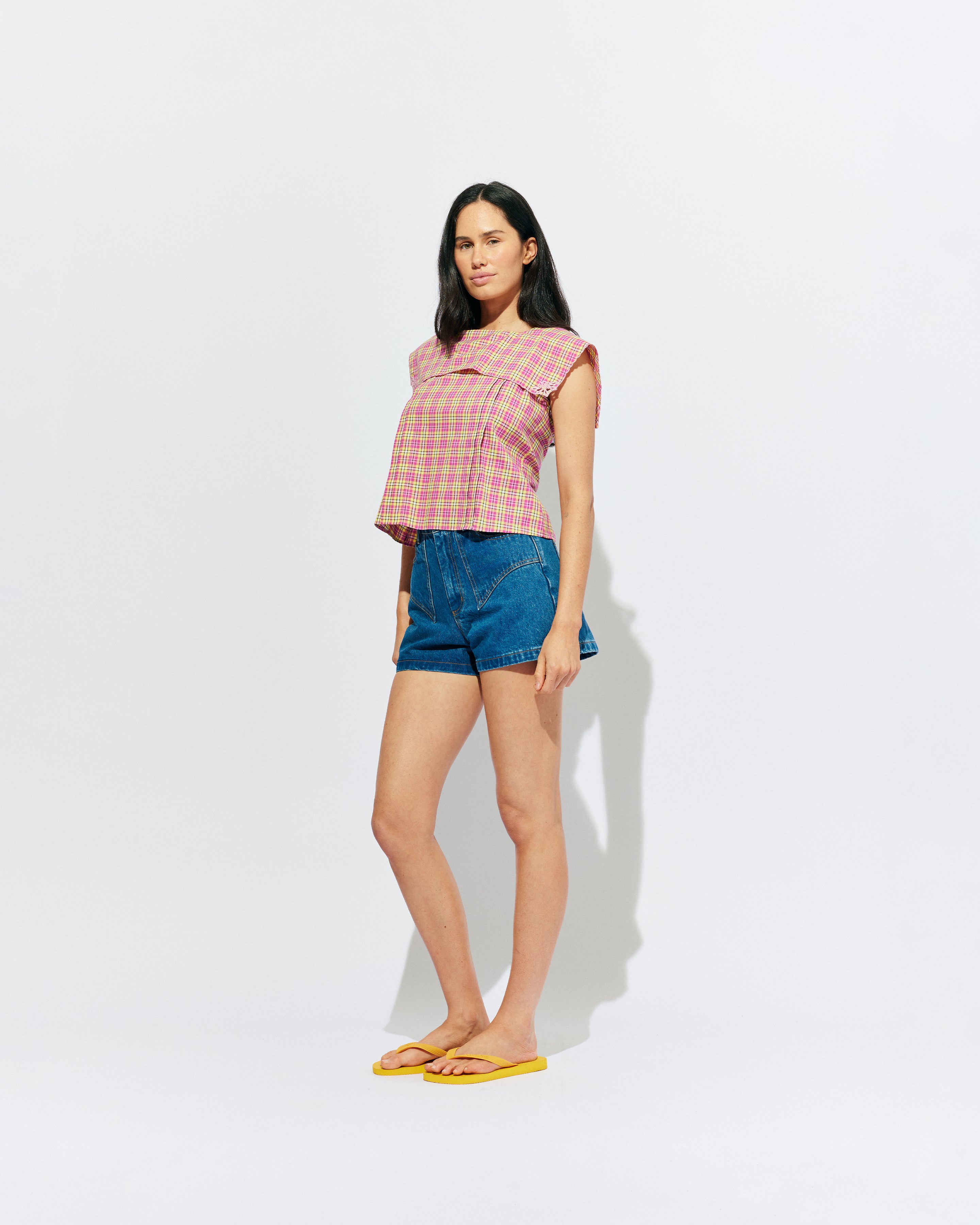 CLOVER DENIM SHORT INDIGO | RUBY
