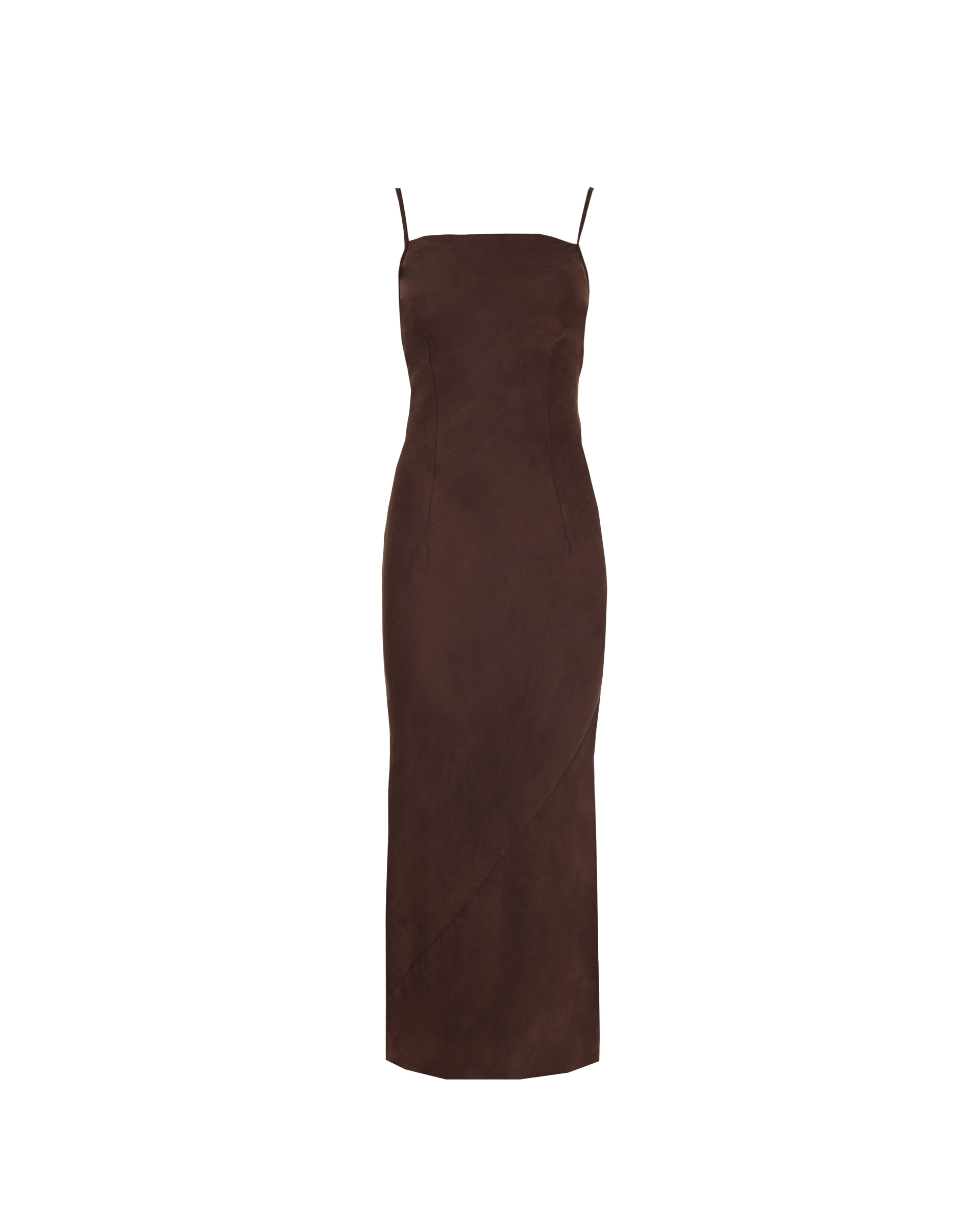 staud dress brown ESTAR DRESS CHOCOLATE