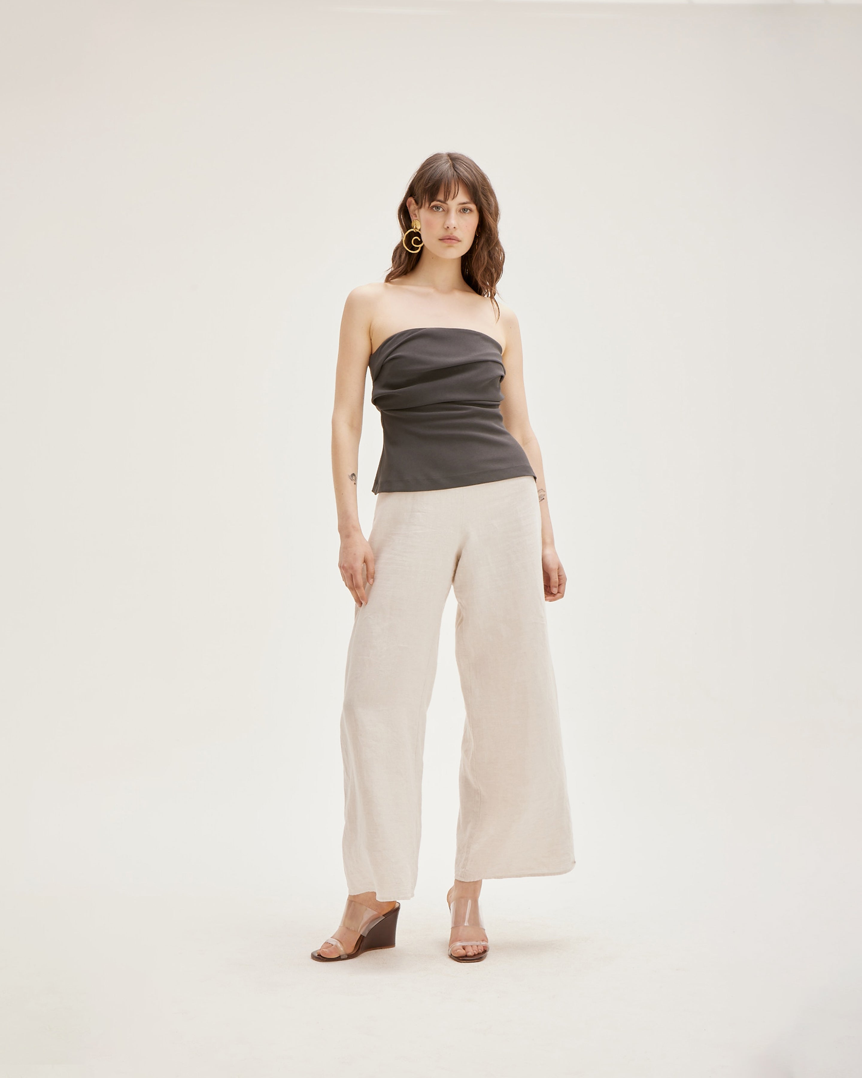 White Linen Trousers Size Petite for Women for sale  eBay