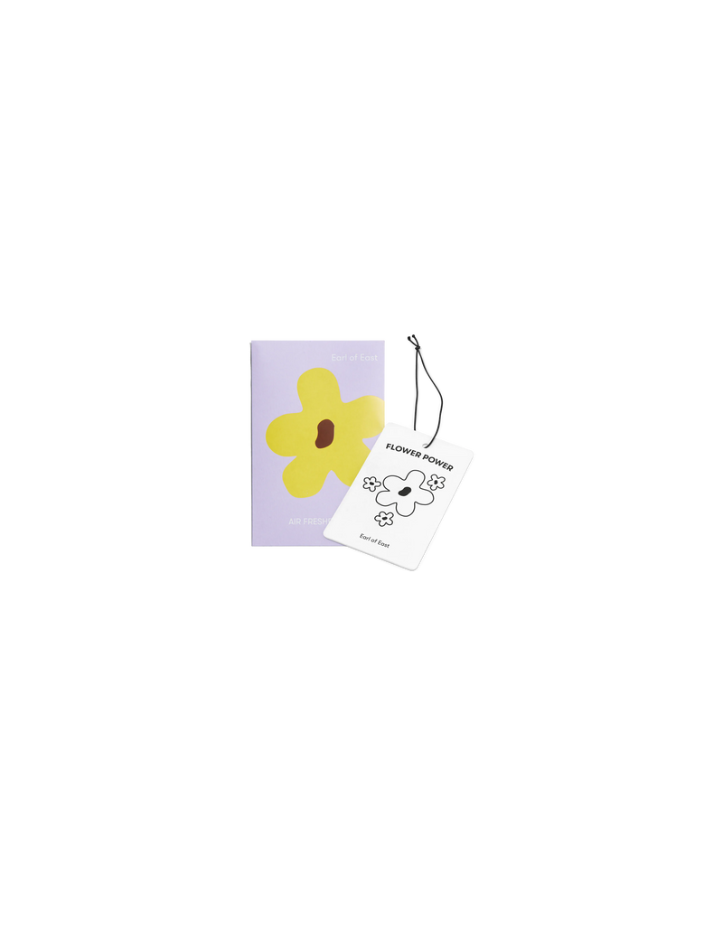  AIR FRESHENER TAG FLOWER POWER | Flower power scented air freshener by Earl of East. Take your favourite Earl of East scent with you wherever you go. Place this scent tag in your car, wardrobe, gym bag,...