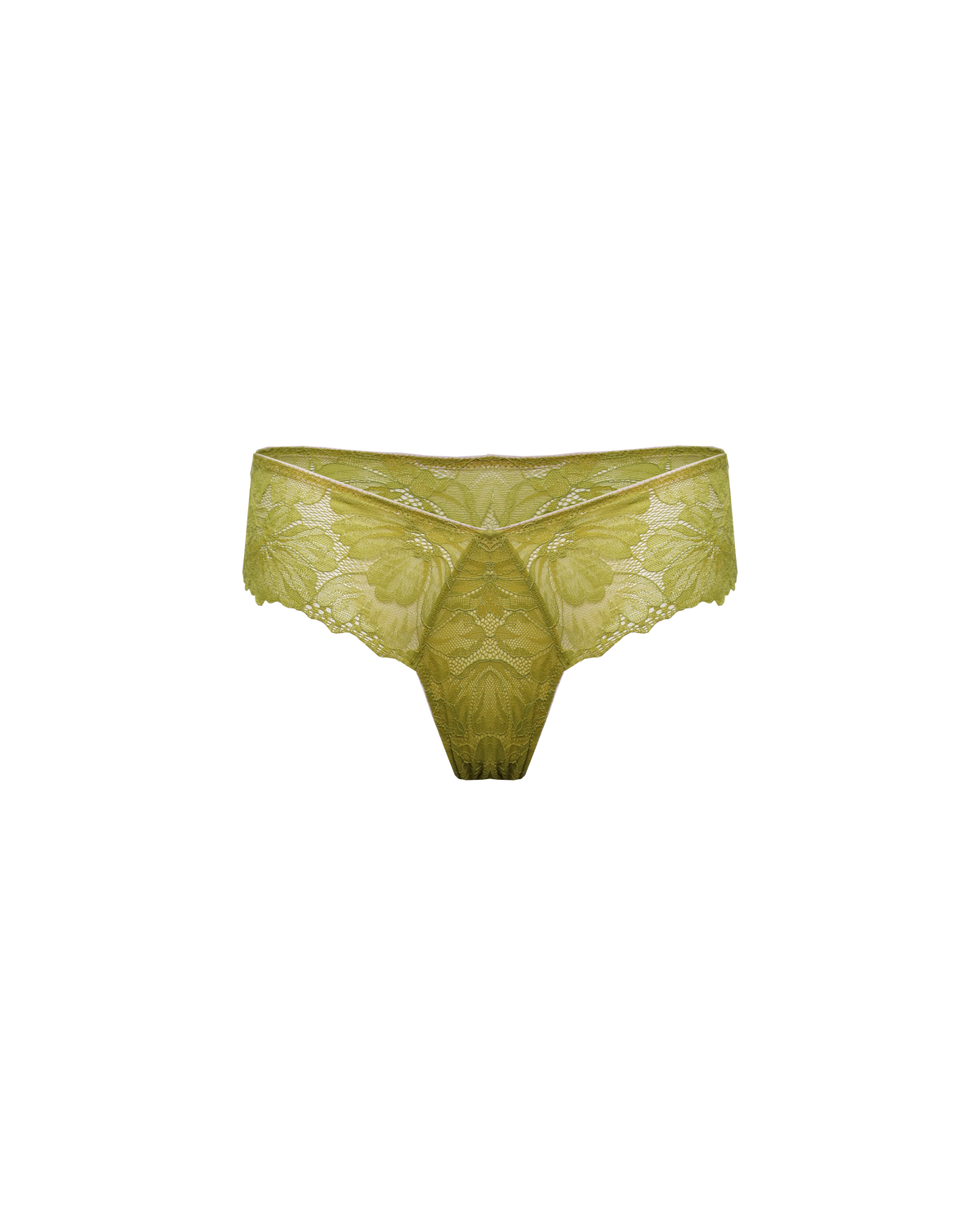 FRENCHY LACE KNICKER CHARTREUSE | The Frenchy Lace Knicker is designed in a soft, breathable lace, with a high cut shape and low coverage. Crafted in a chartreuse colourway, this knicker pairs well with any of our chartreuse coloured bras, especially our Dolly Lace Bra.  Liam...