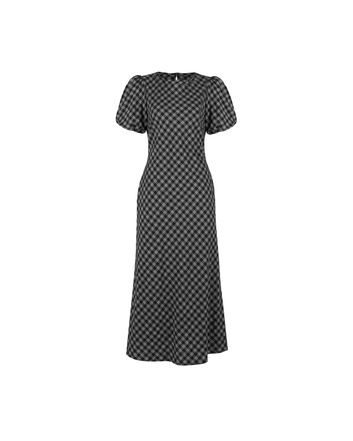 knee length dresses for ladies Mimi Black Gingham Midi | Smock Midi Dress main image 0