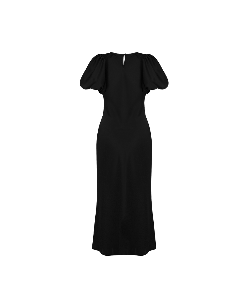 KENDALL SATIN DRESS BLACK RUBY