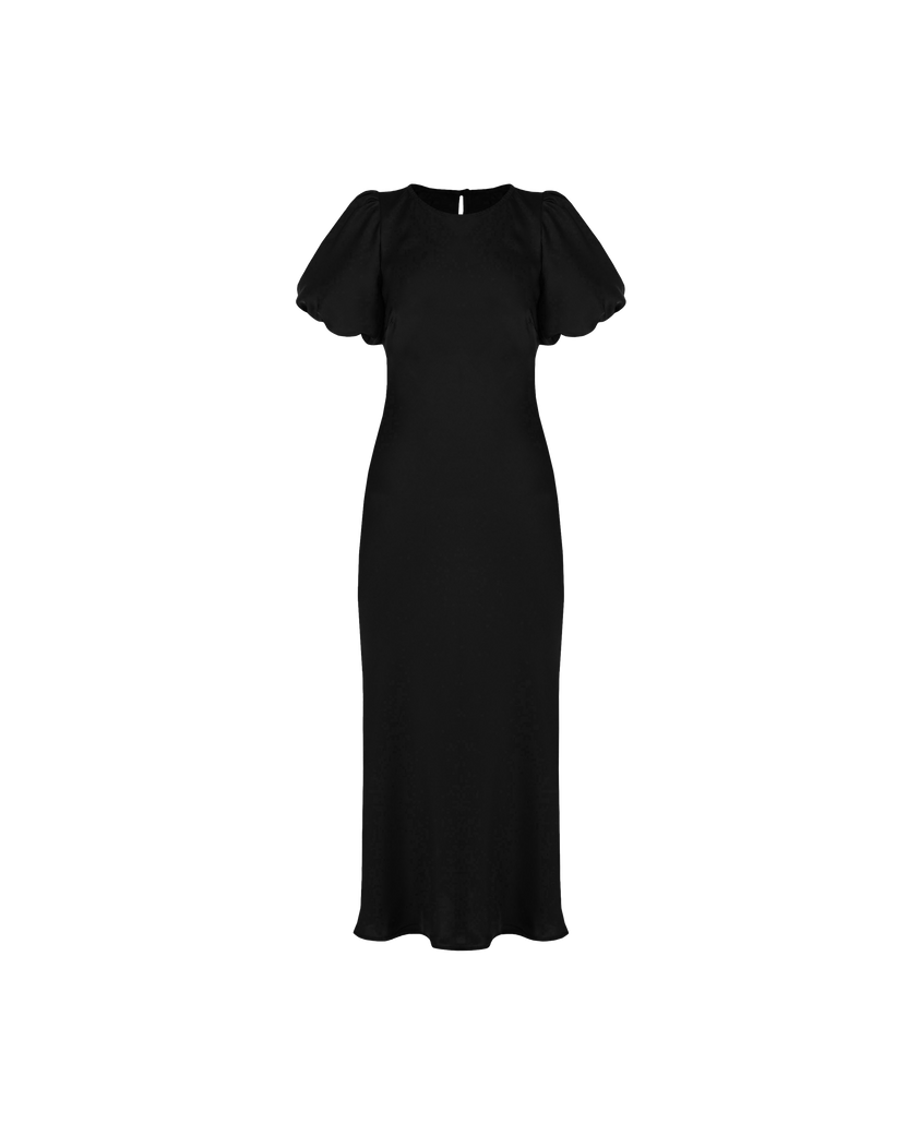 KENDALL SATIN DRESS BLACK RUBY