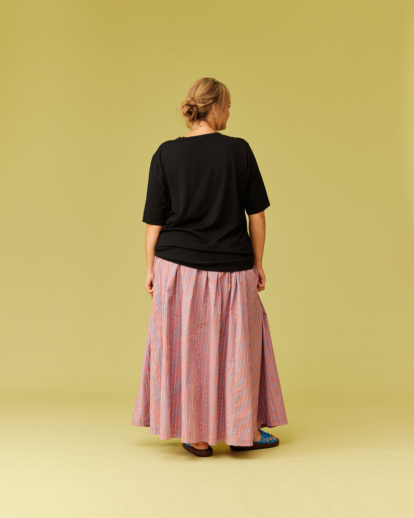 SANDLER SKIRT FIREWHIRL BLUE STRIPE | RUBY
