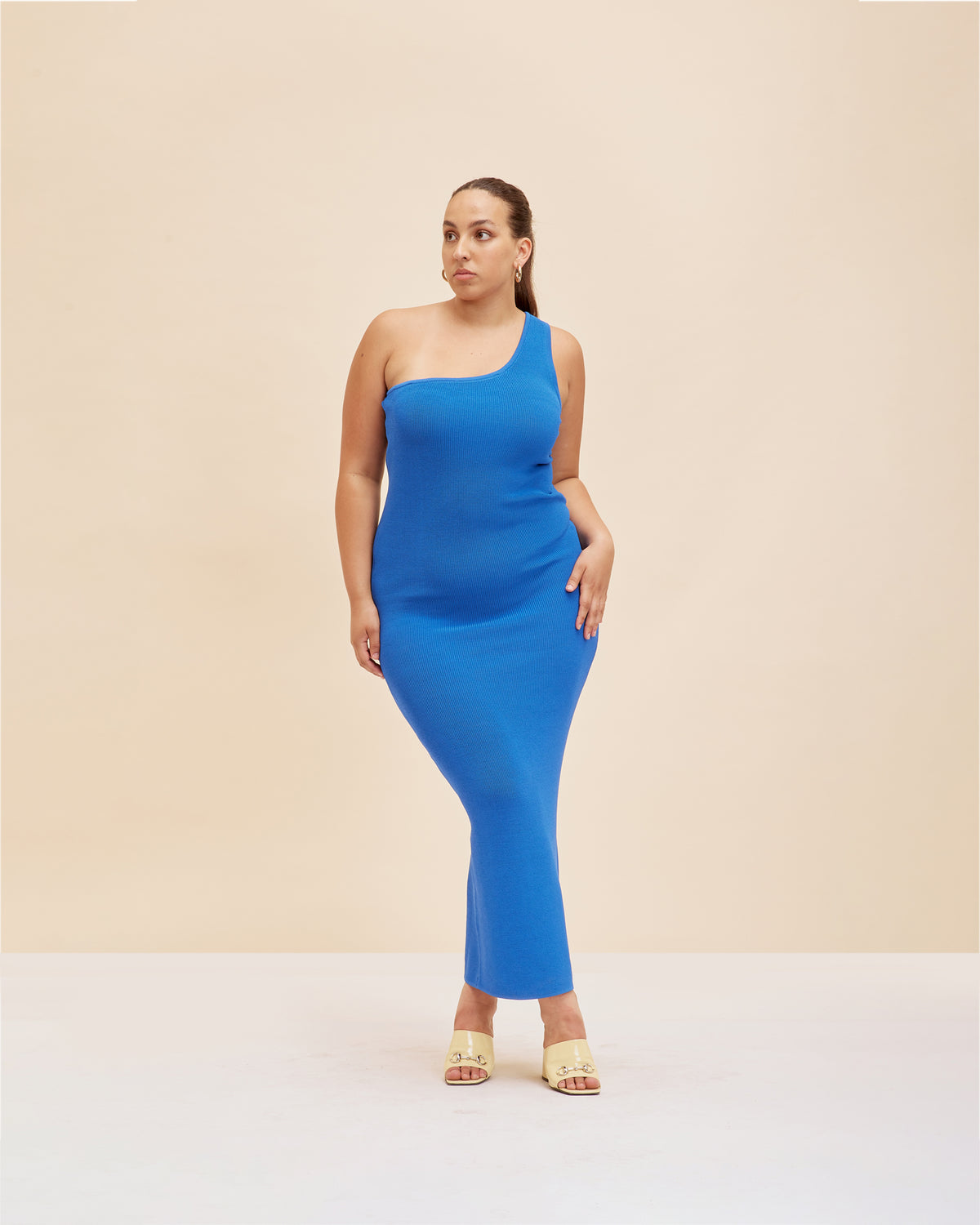 LOTUS MIDI DRESS BLUE LOTUS MIDI DRESS BLUE