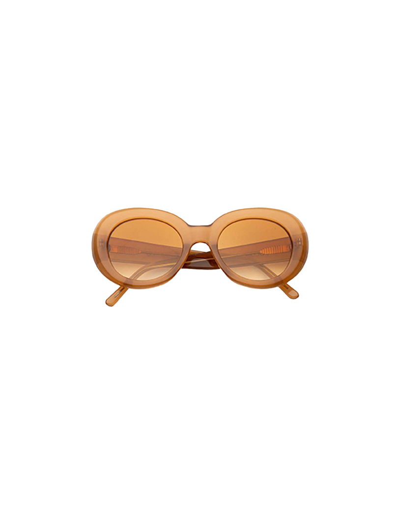 SUNGLASS MARGOT COLA | Oversize round frame sunglasses, these make a statement while also looking incredibly chic.